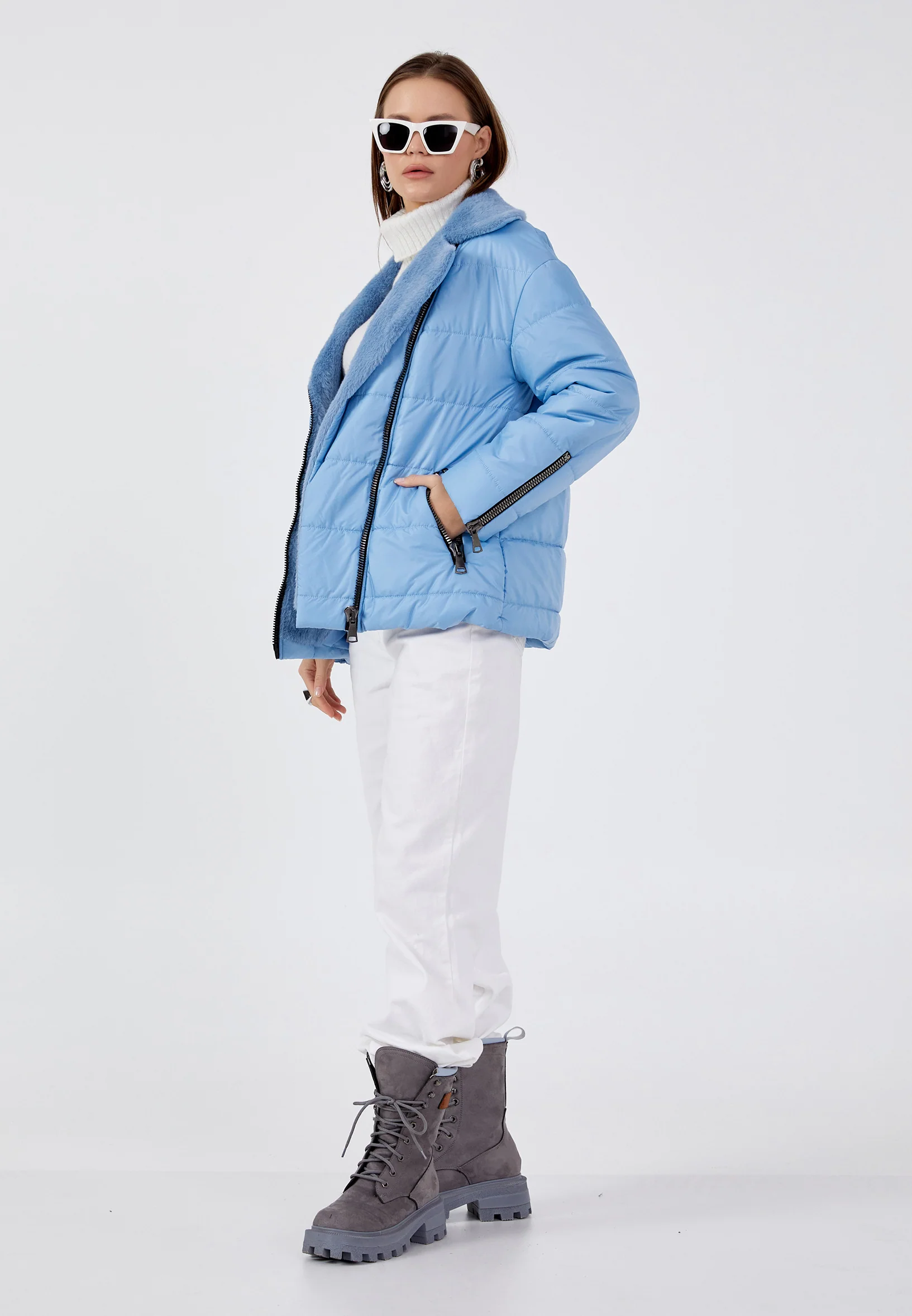 Polyester Solid Color Regular Coat mml0435 - Image 8