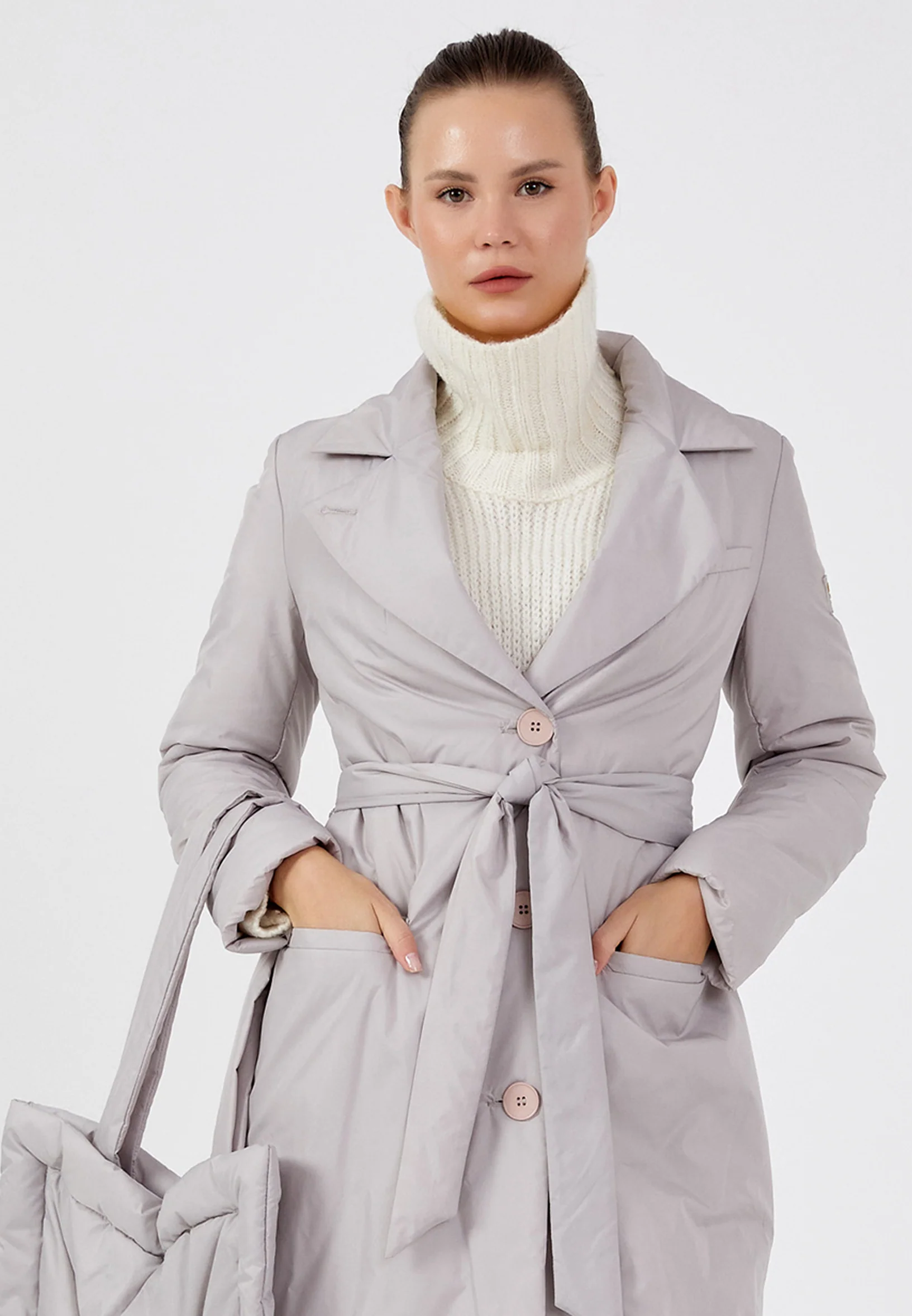 Polyester Solid Color Regular Coat mml0448