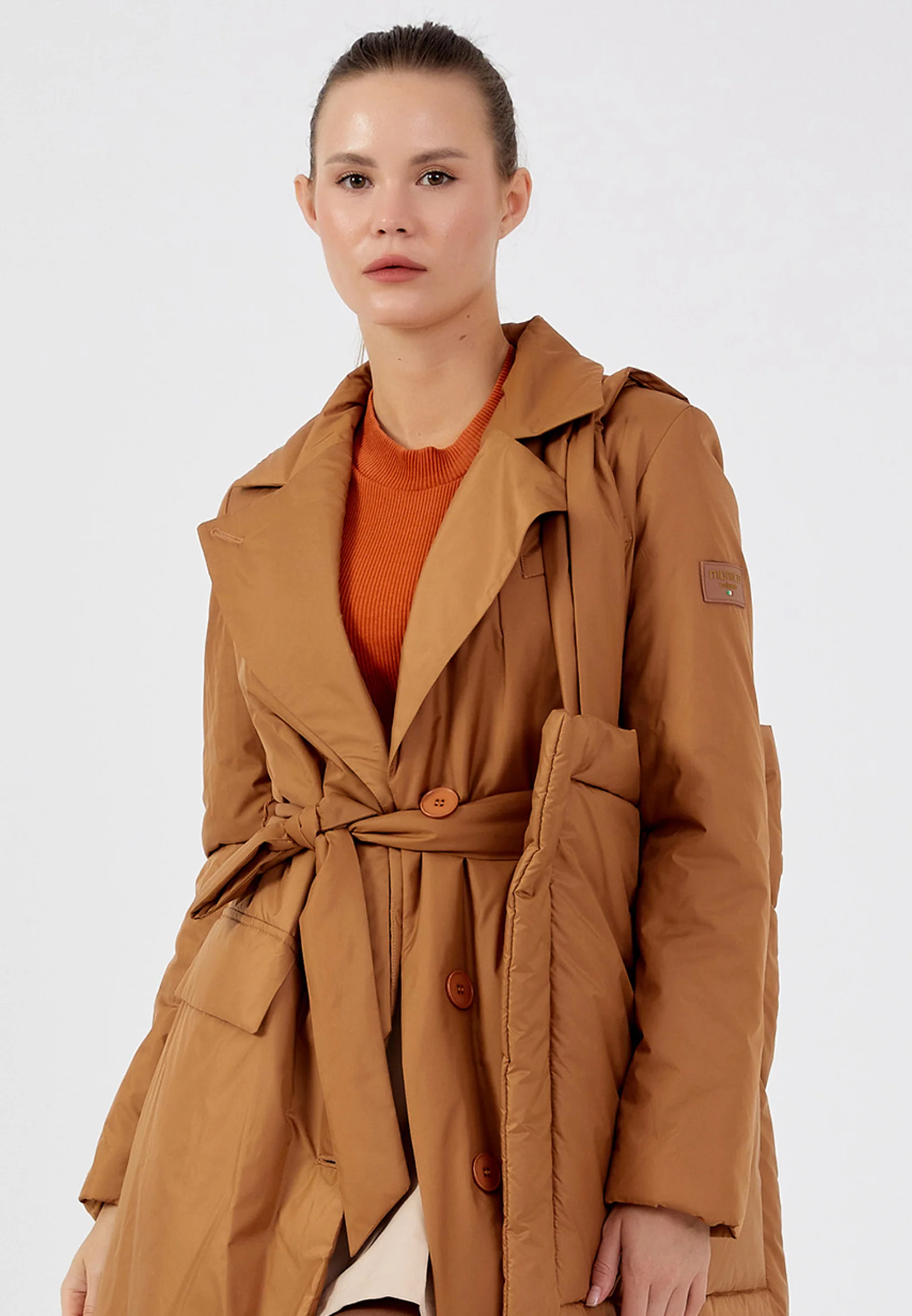 Polyester Solid Color Regular Coat mml0448 - Image 11