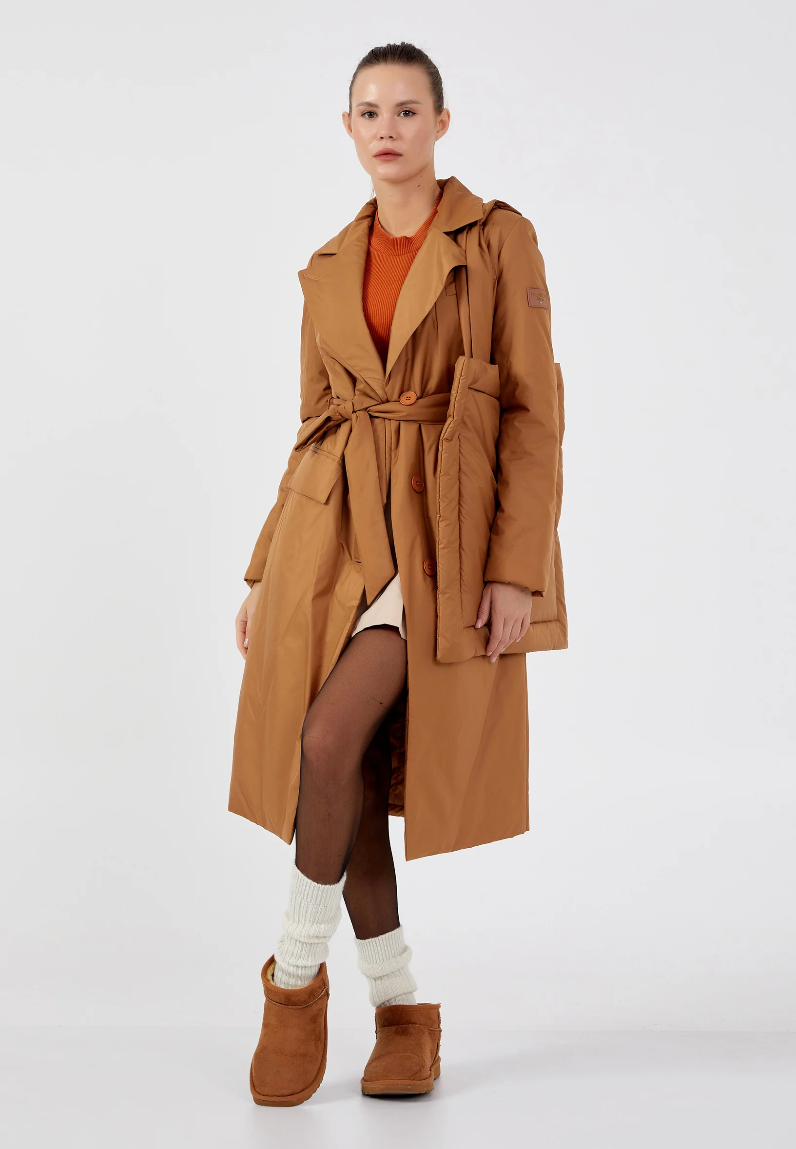 Polyester Solid Color Regular Coat mml0448 - Image 12