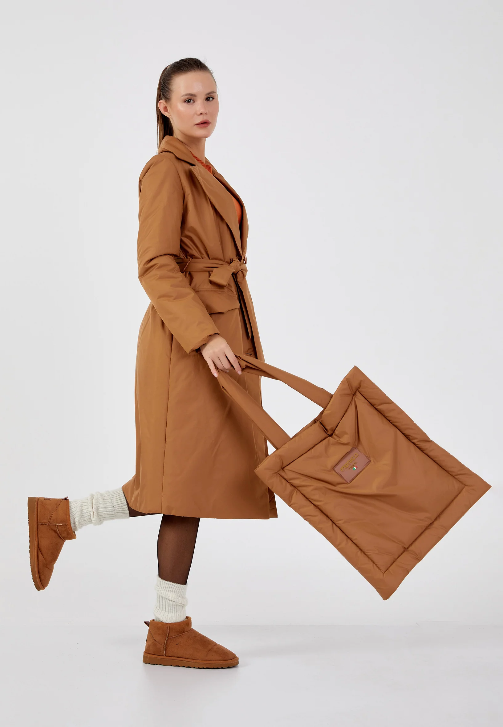 Polyester Solid Color Regular Coat mml0448 - Image 13
