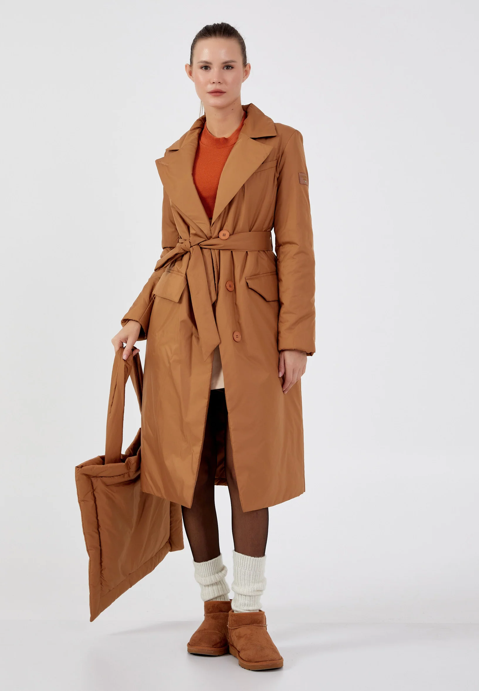 Polyester Solid Color Regular Coat mml0448 - Image 15