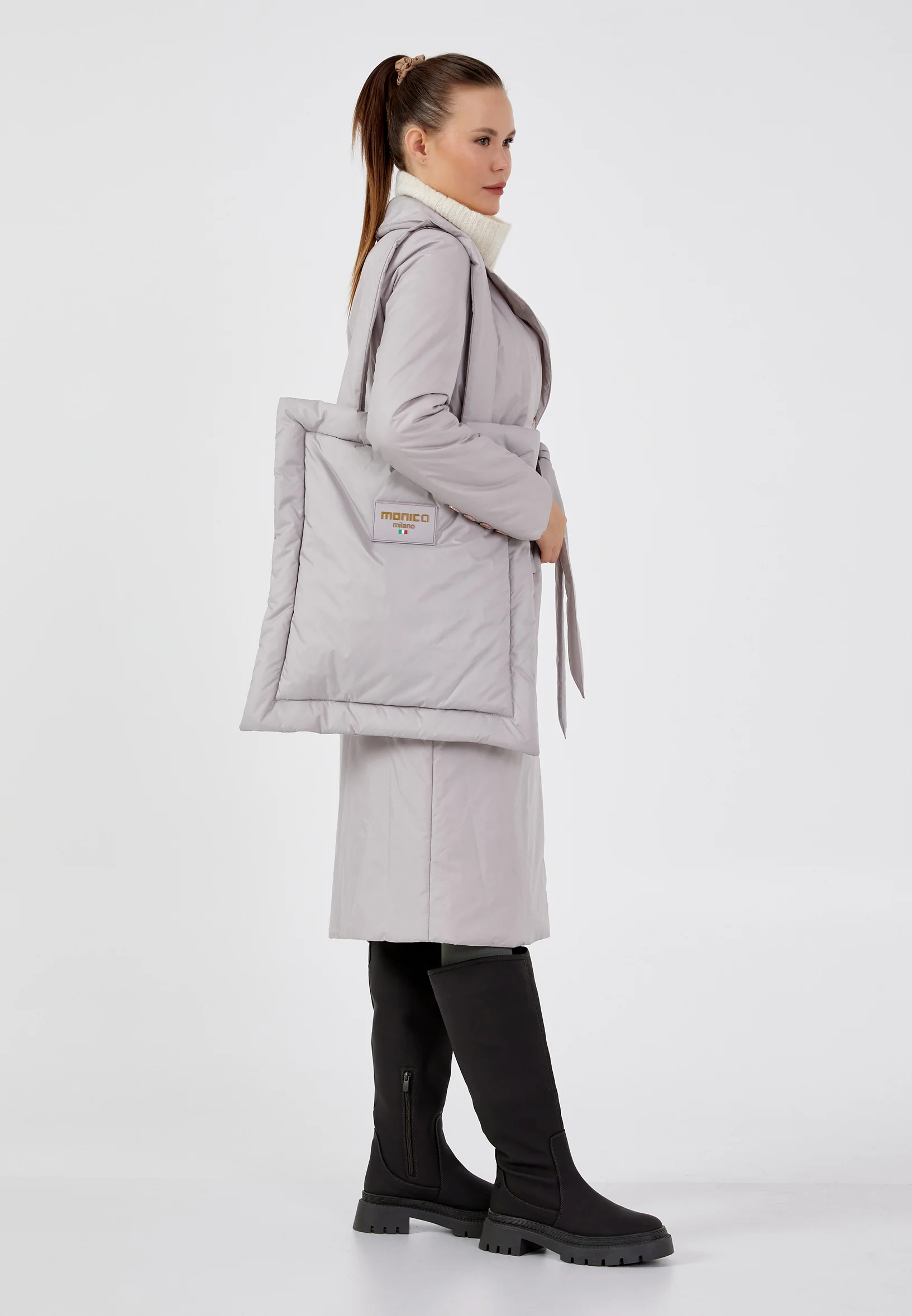Polyester Solid Color Regular Coat mml0448 - Image 3
