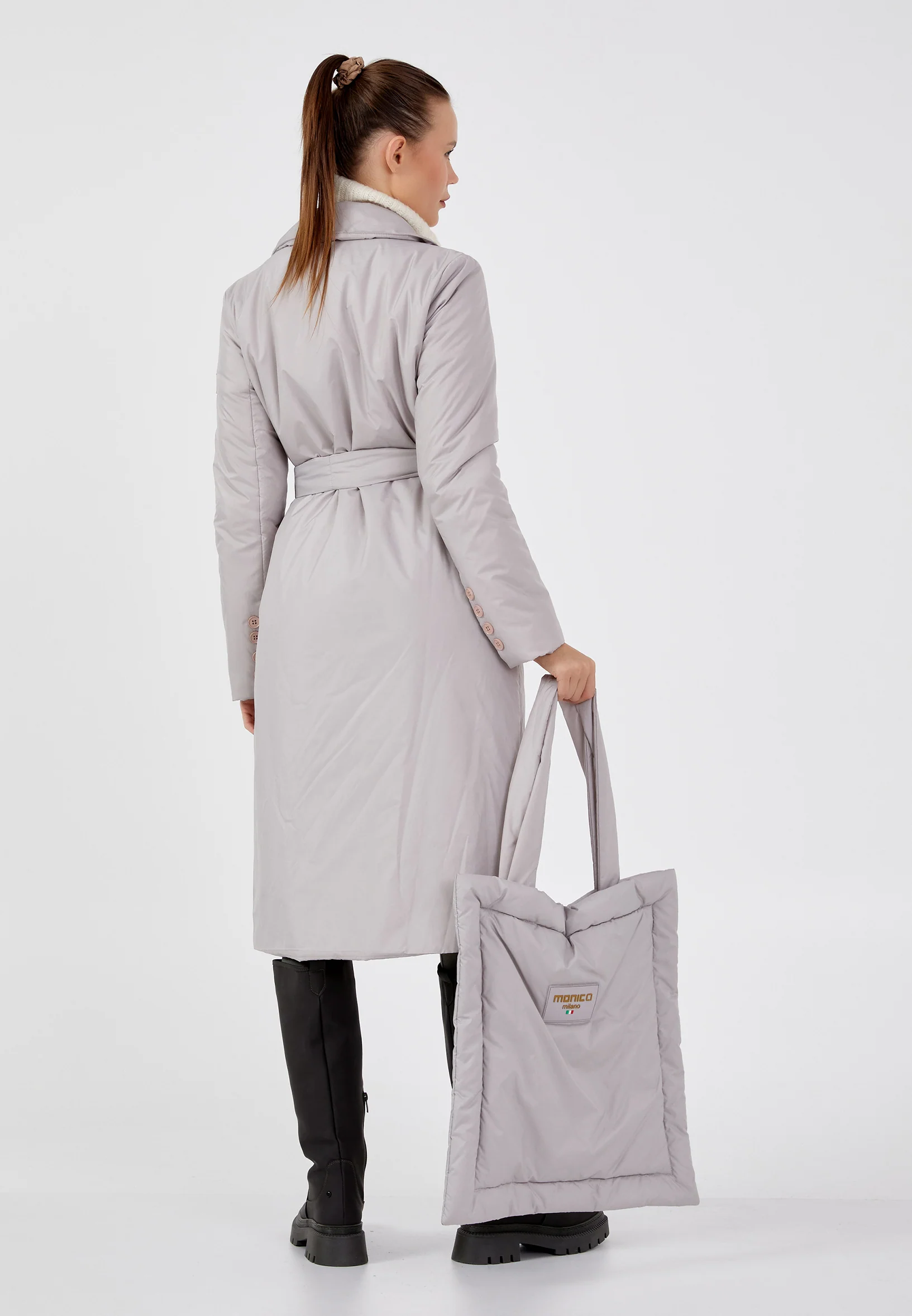 Polyester Solid Color Regular Coat mml0448 - Image 4