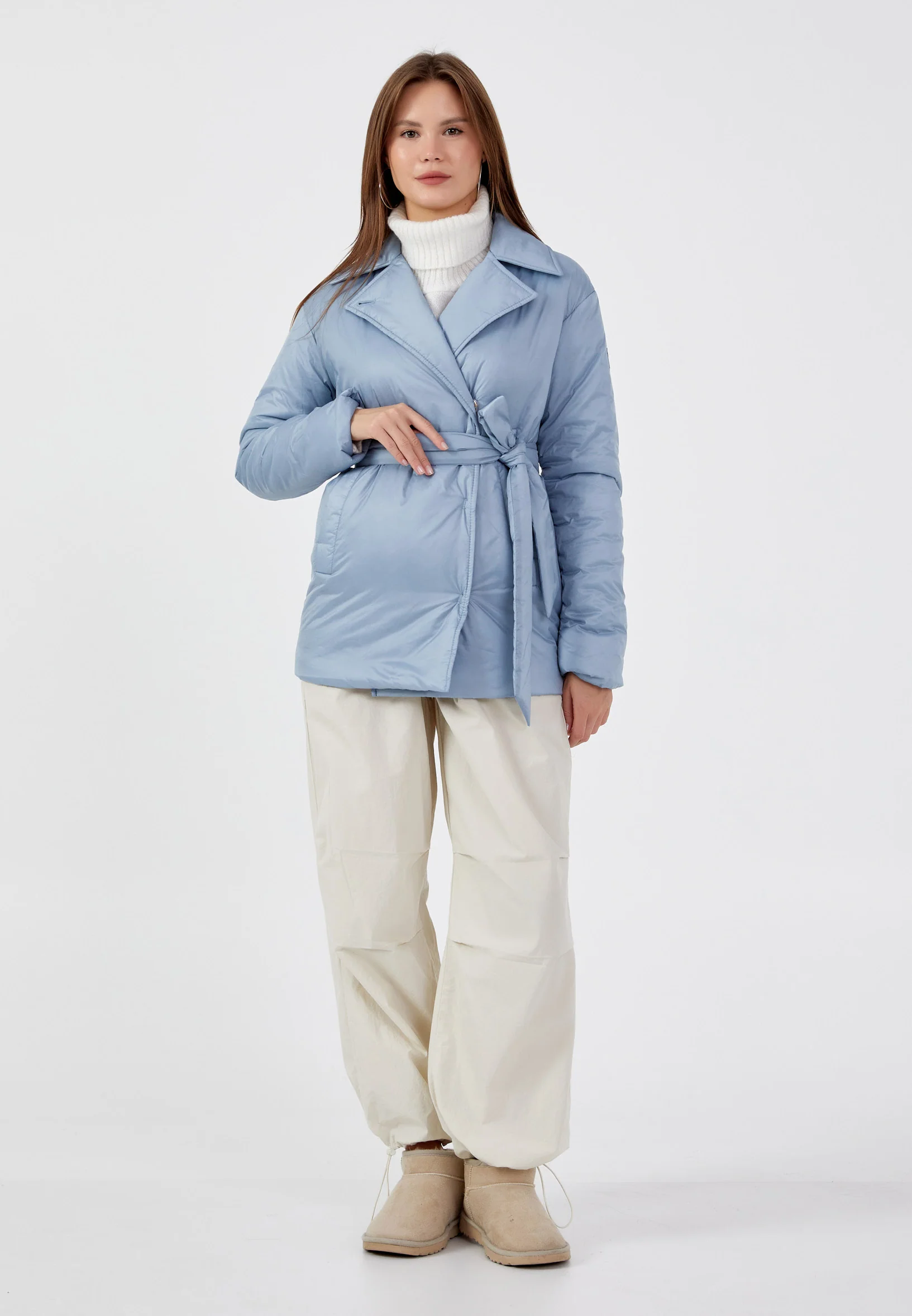 Polyester Solid Color Regular Coat mml0452 - Image 10