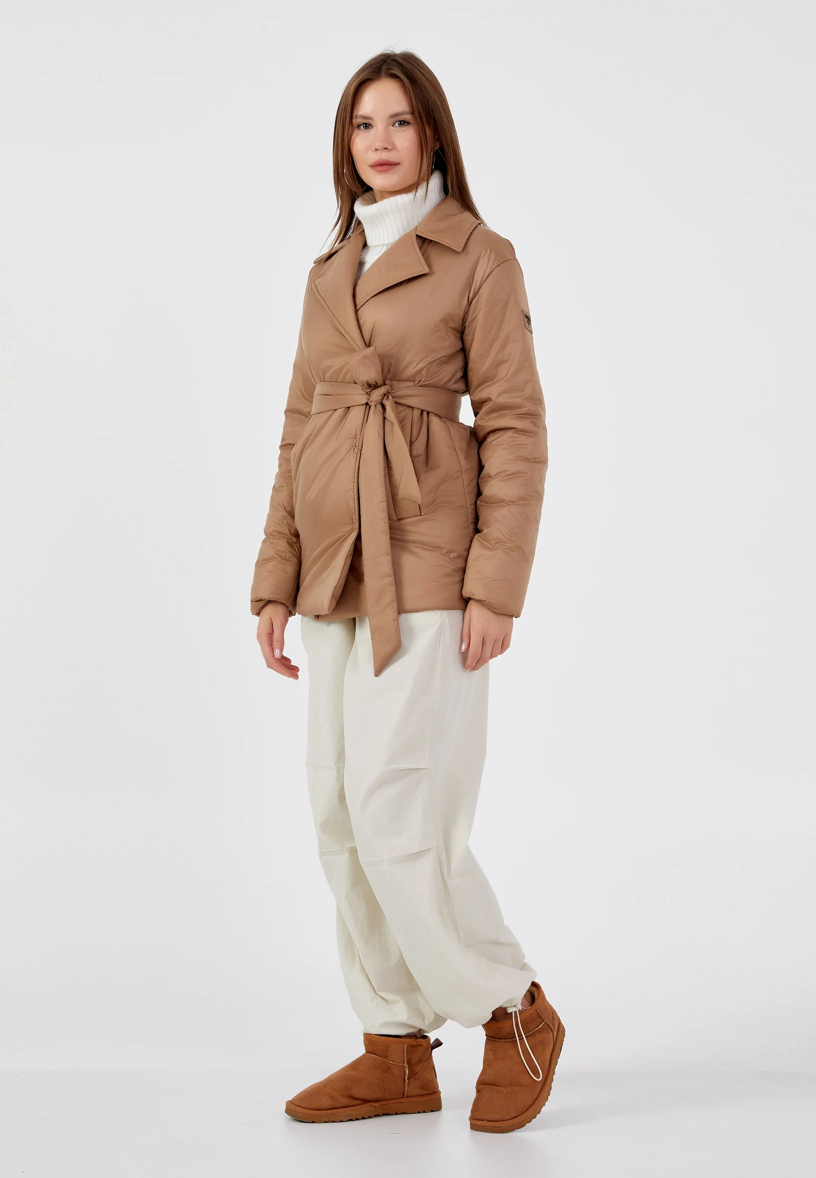 Polyester Solid Color Regular Coat mml0452 - Image 13