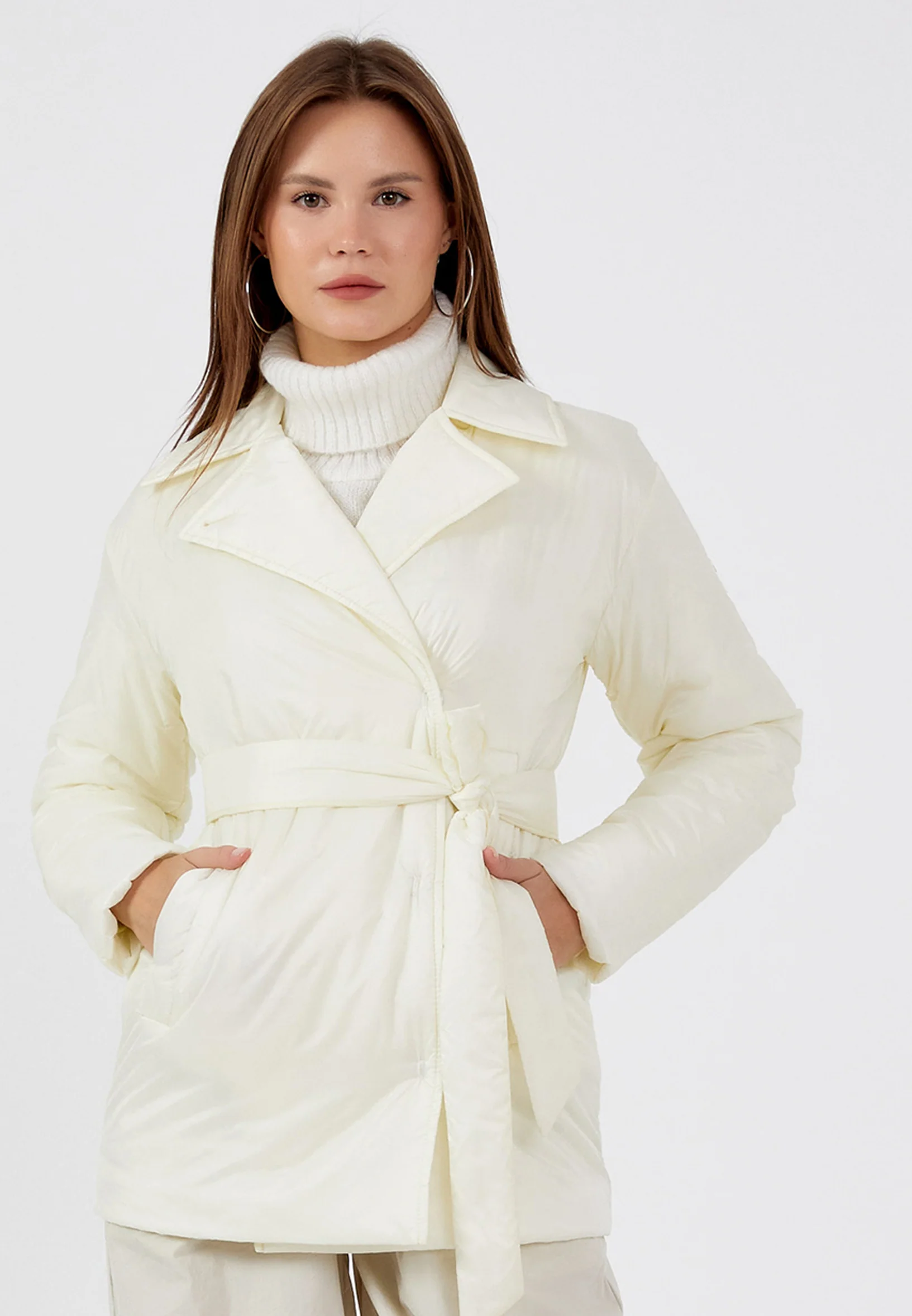 Polyester Solid Color Regular Coat mml0452 - Image 15