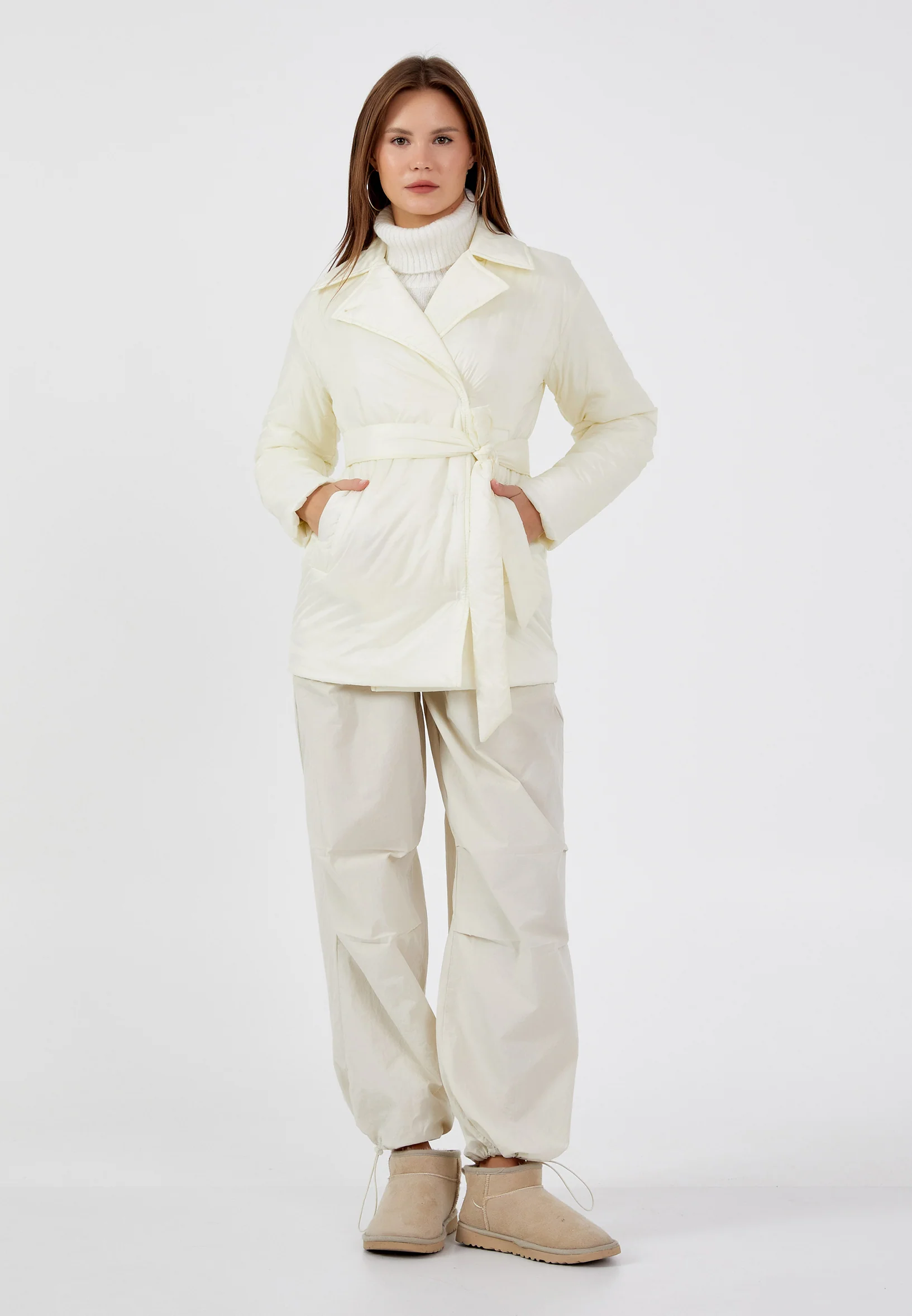 Polyester Solid Color Regular Coat mml0452 - Image 16