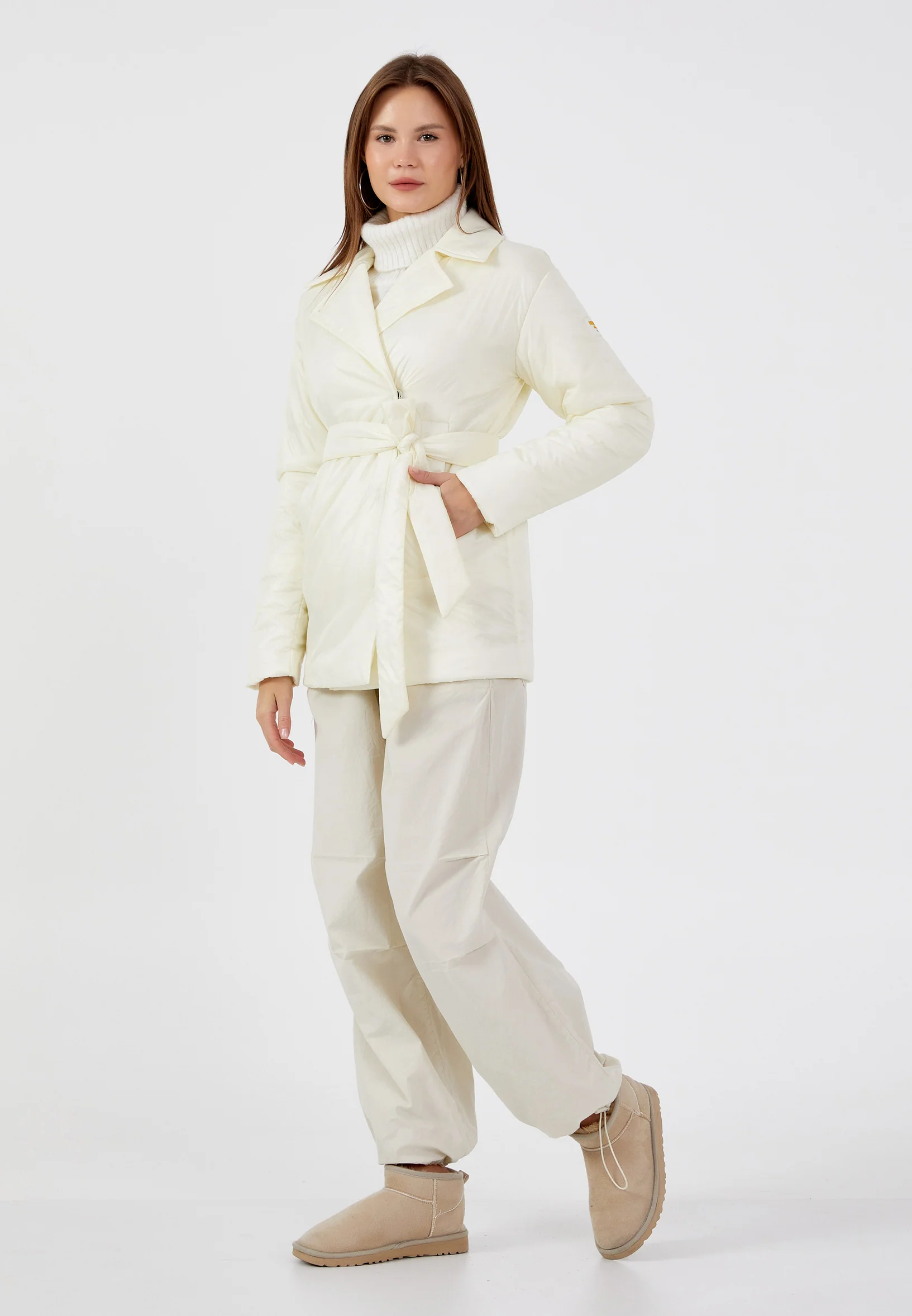 Polyester Solid Color Regular Coat mml0452 - Image 17