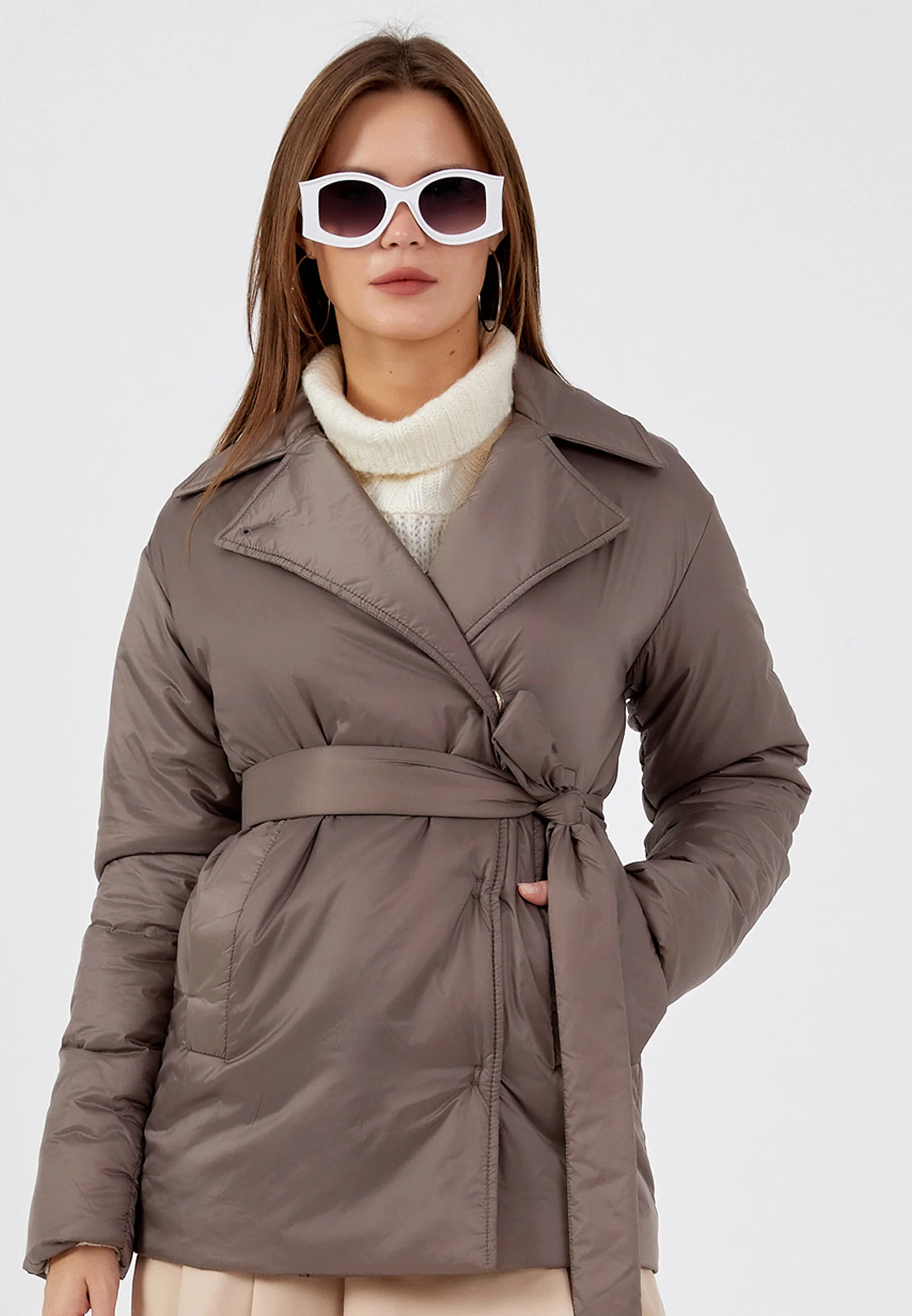 Polyester Solid Color Regular Coat mml0452 - Image 20