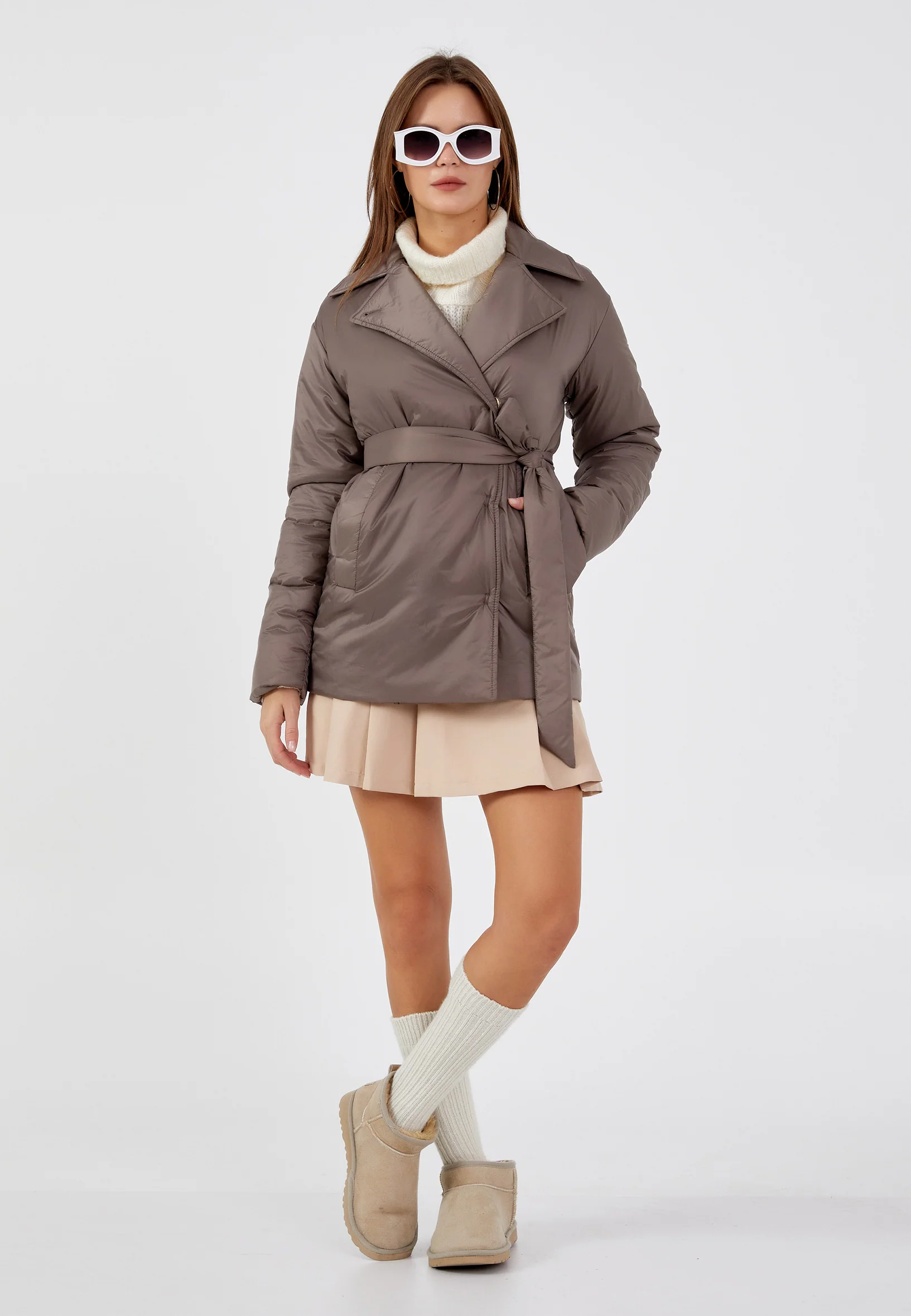 Polyester Solid Color Regular Coat mml0452 - Image 21