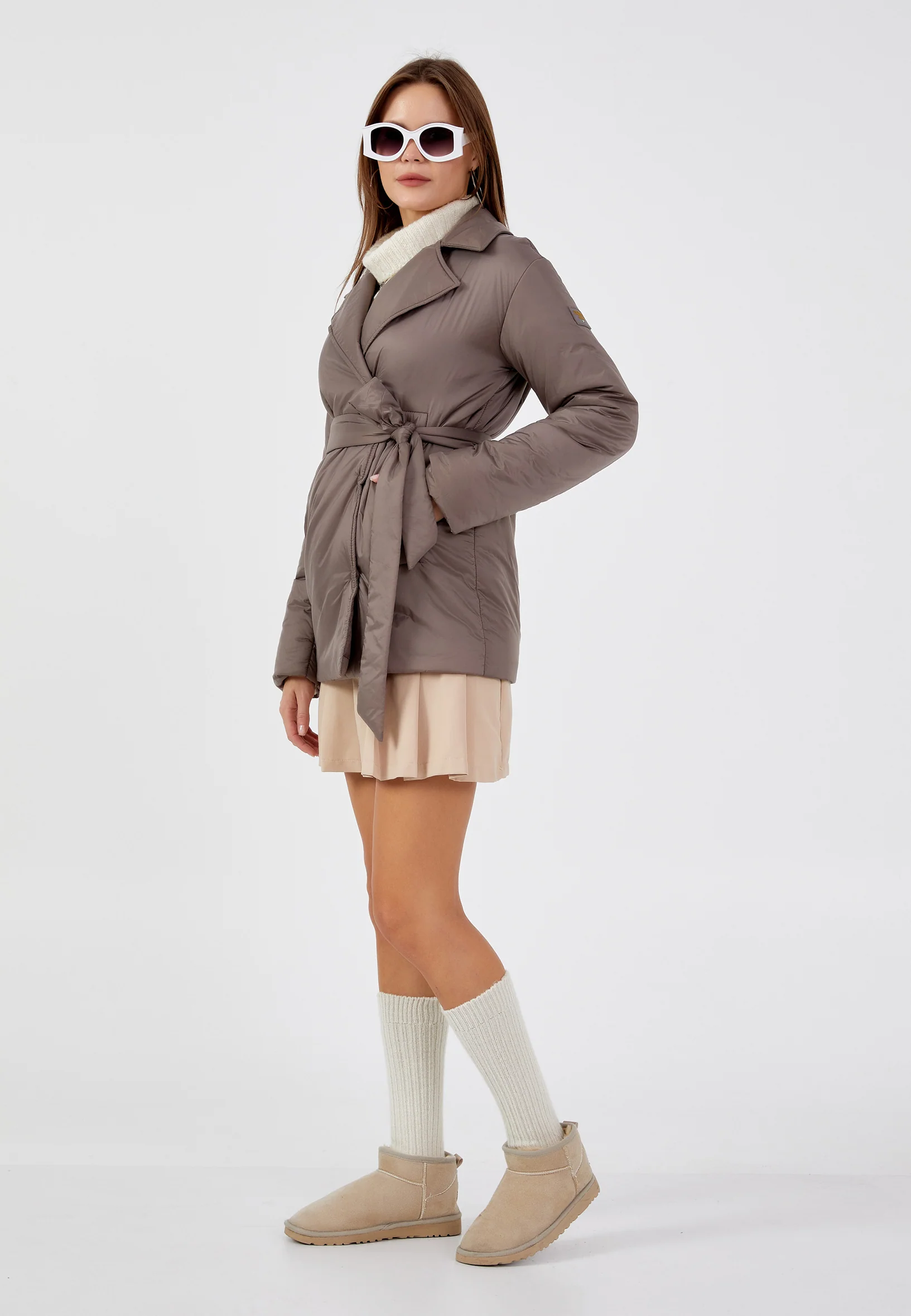 Polyester Solid Color Regular Coat mml0452 - Image 22