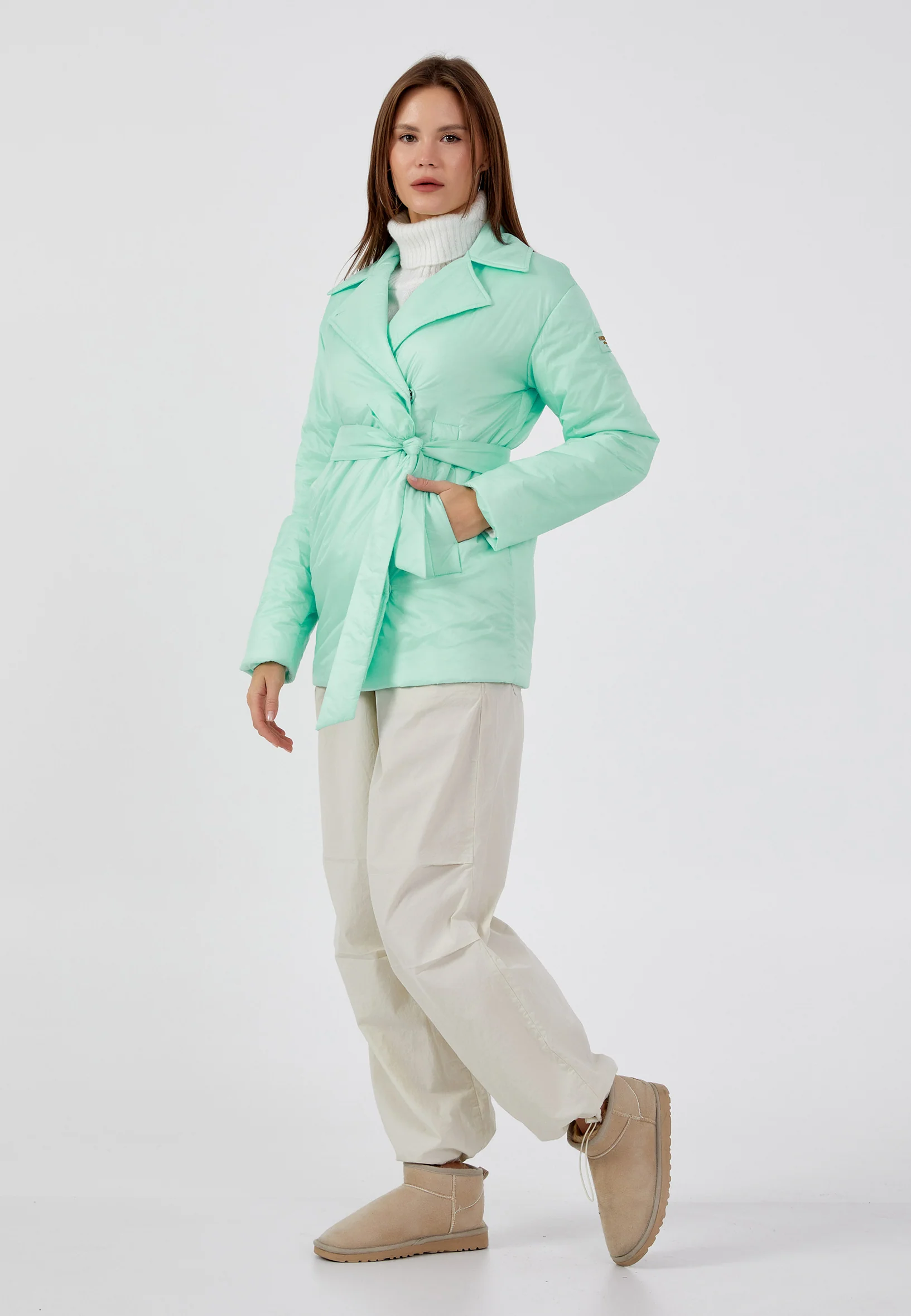 Polyester Solid Color Regular Coat mml0452 - Image 26