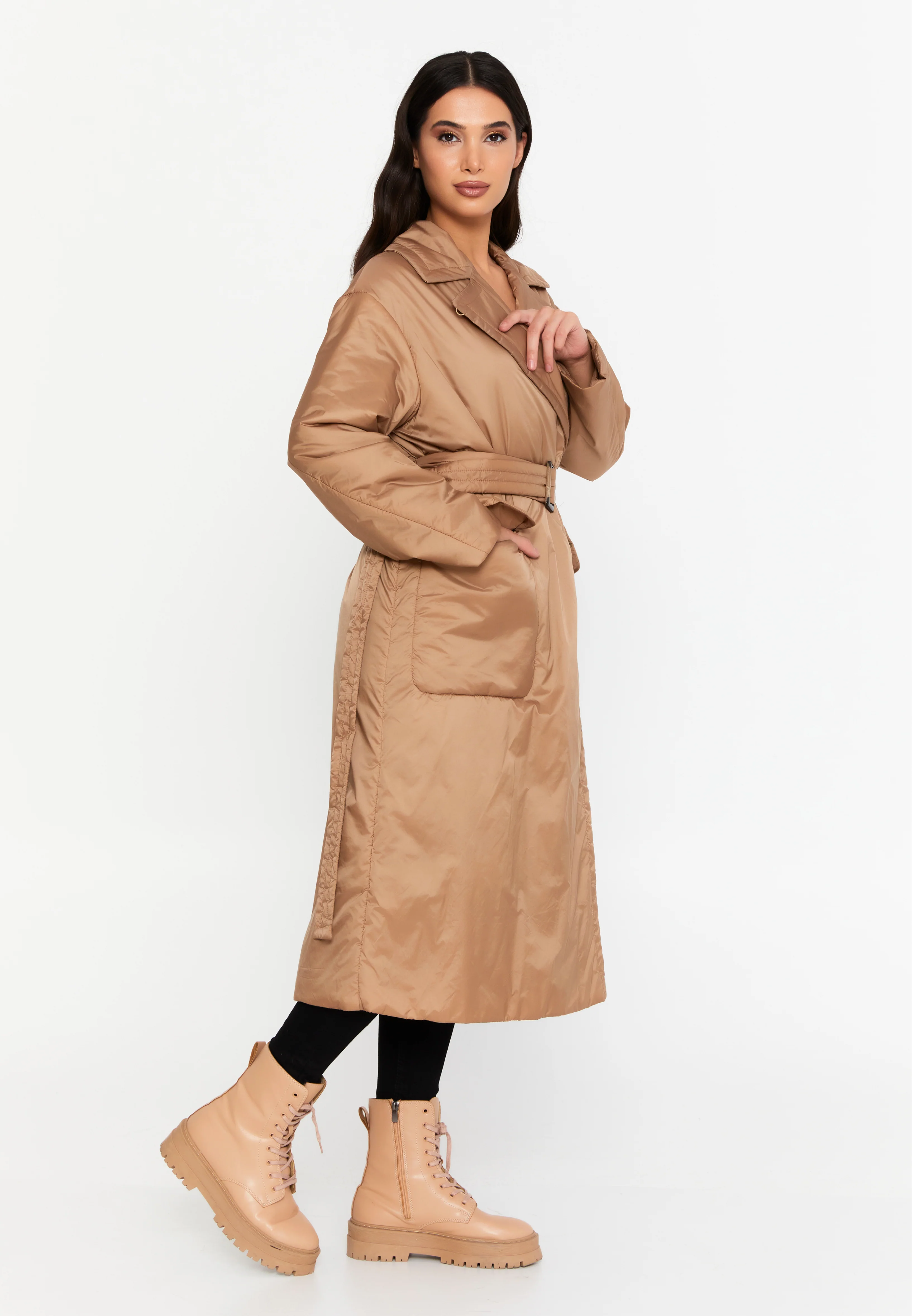 Polyester Solid Color Regular Coat mml0455 - Image 15