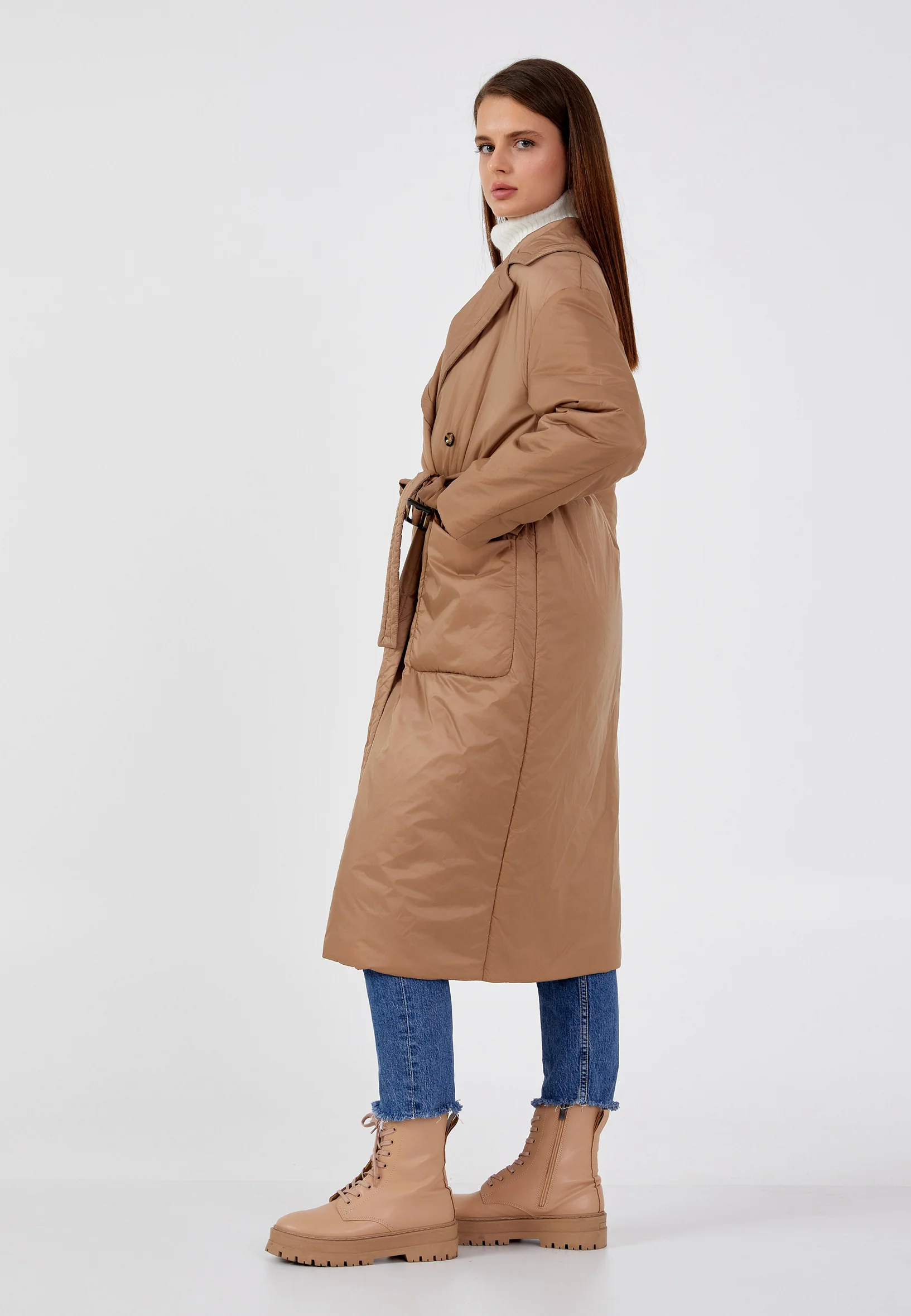 Polyester Solid Color Regular Coat mml0455 - Image 23