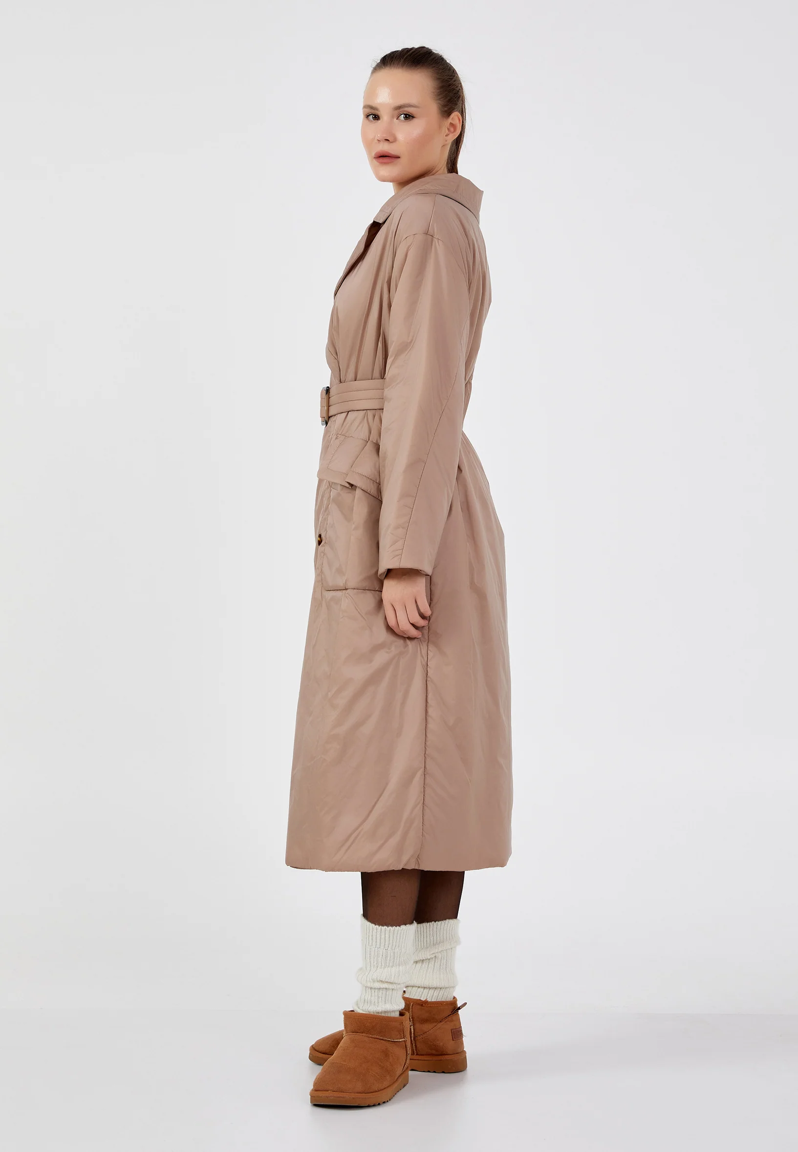 Polyester Solid Color Regular Coat mml0455 - Image 27