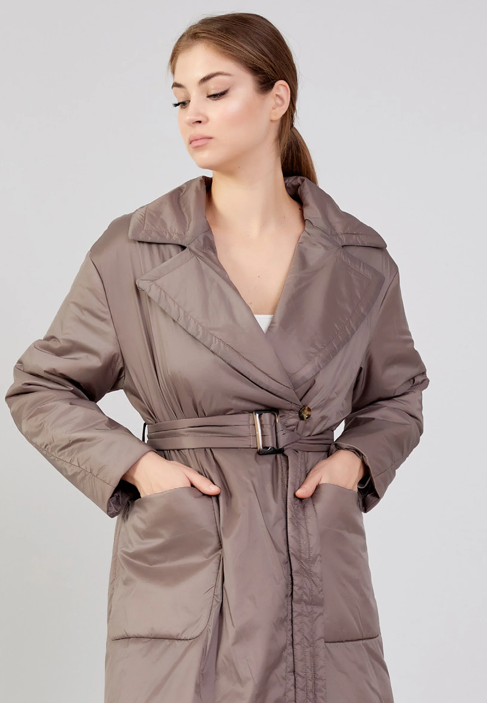 Polyester Solid Color Regular Coat mml0455 - Image 29