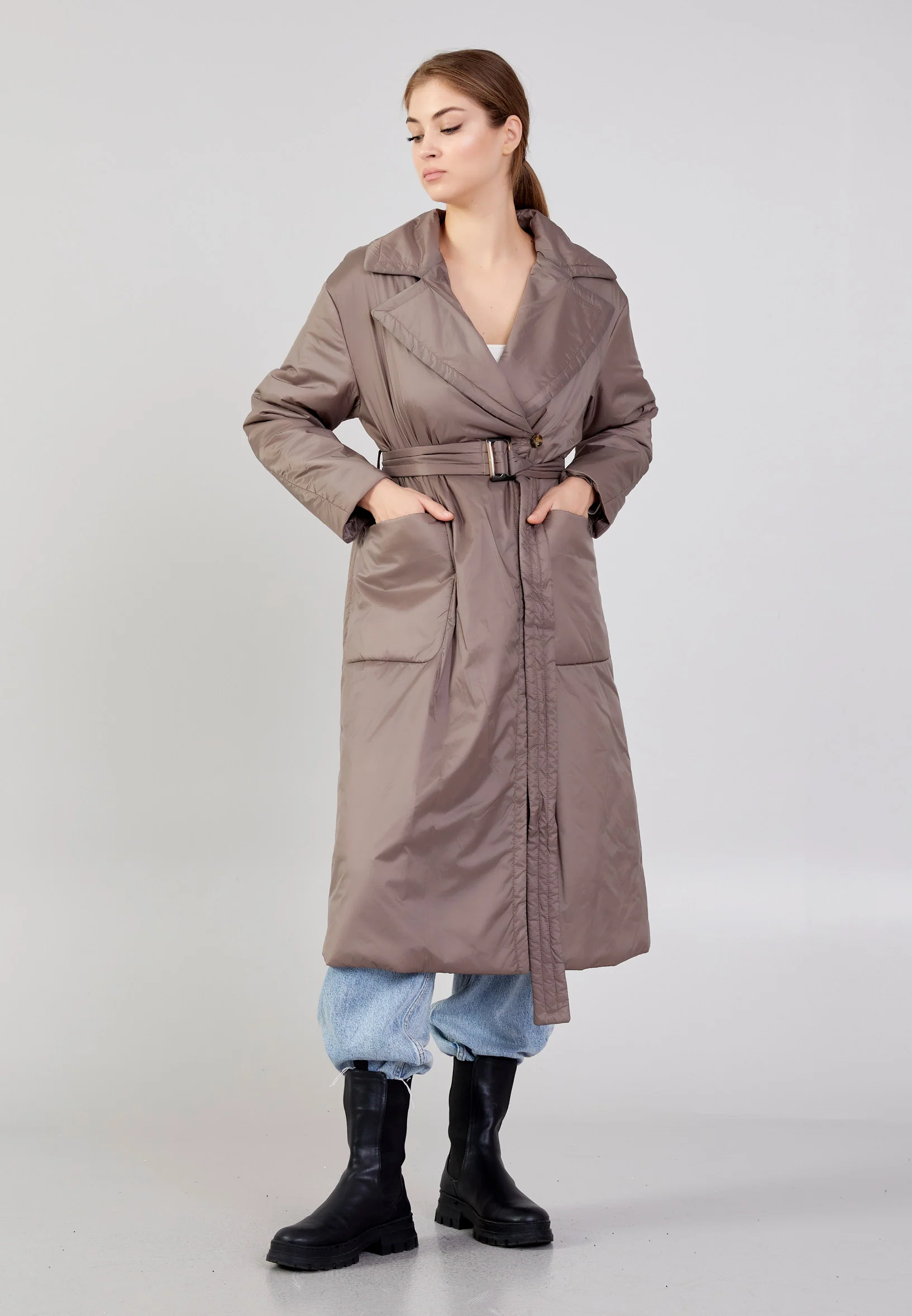 Polyester Solid Color Regular Coat mml0455 - Image 30