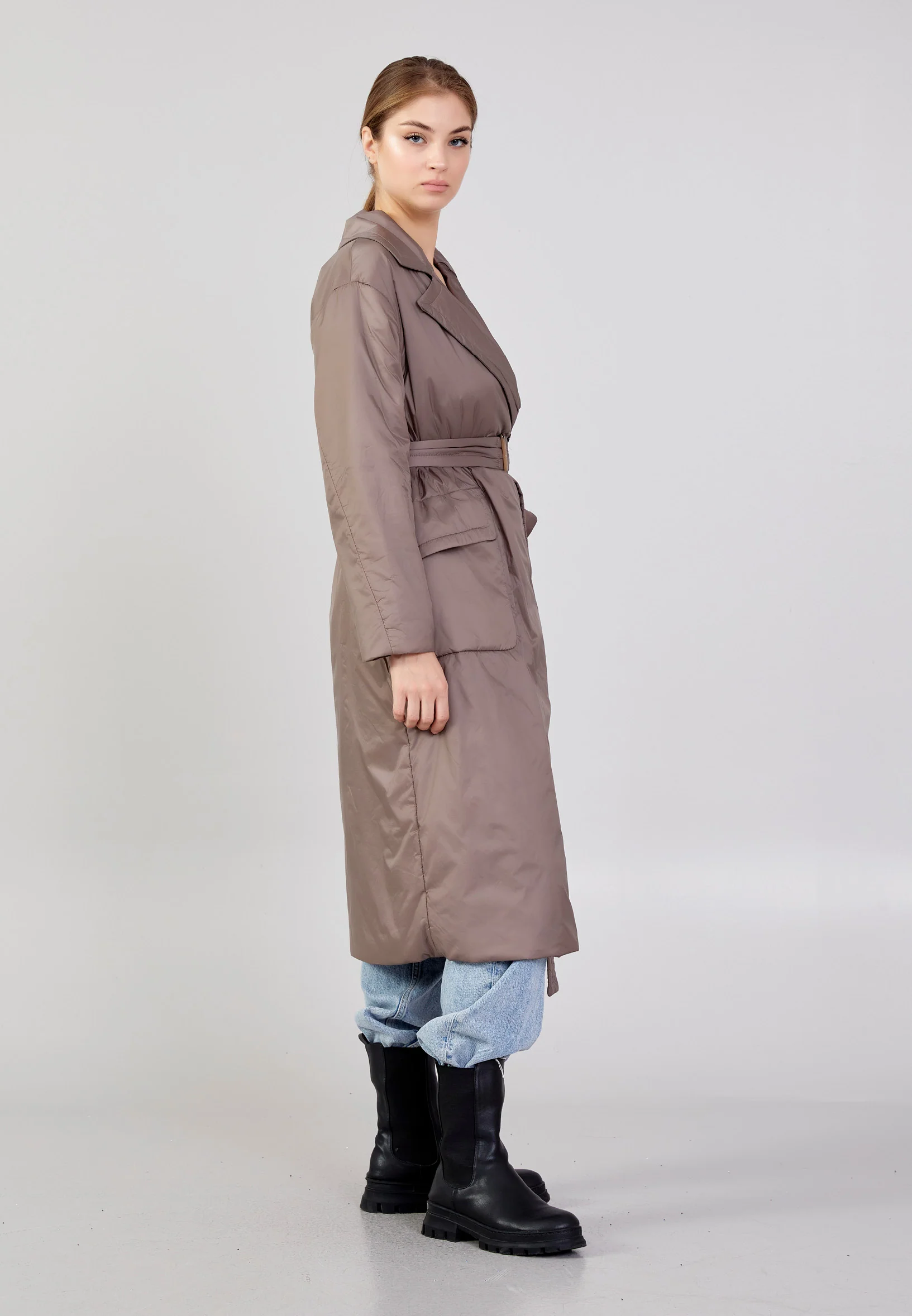 Polyester Solid Color Regular Coat mml0455 - Image 31