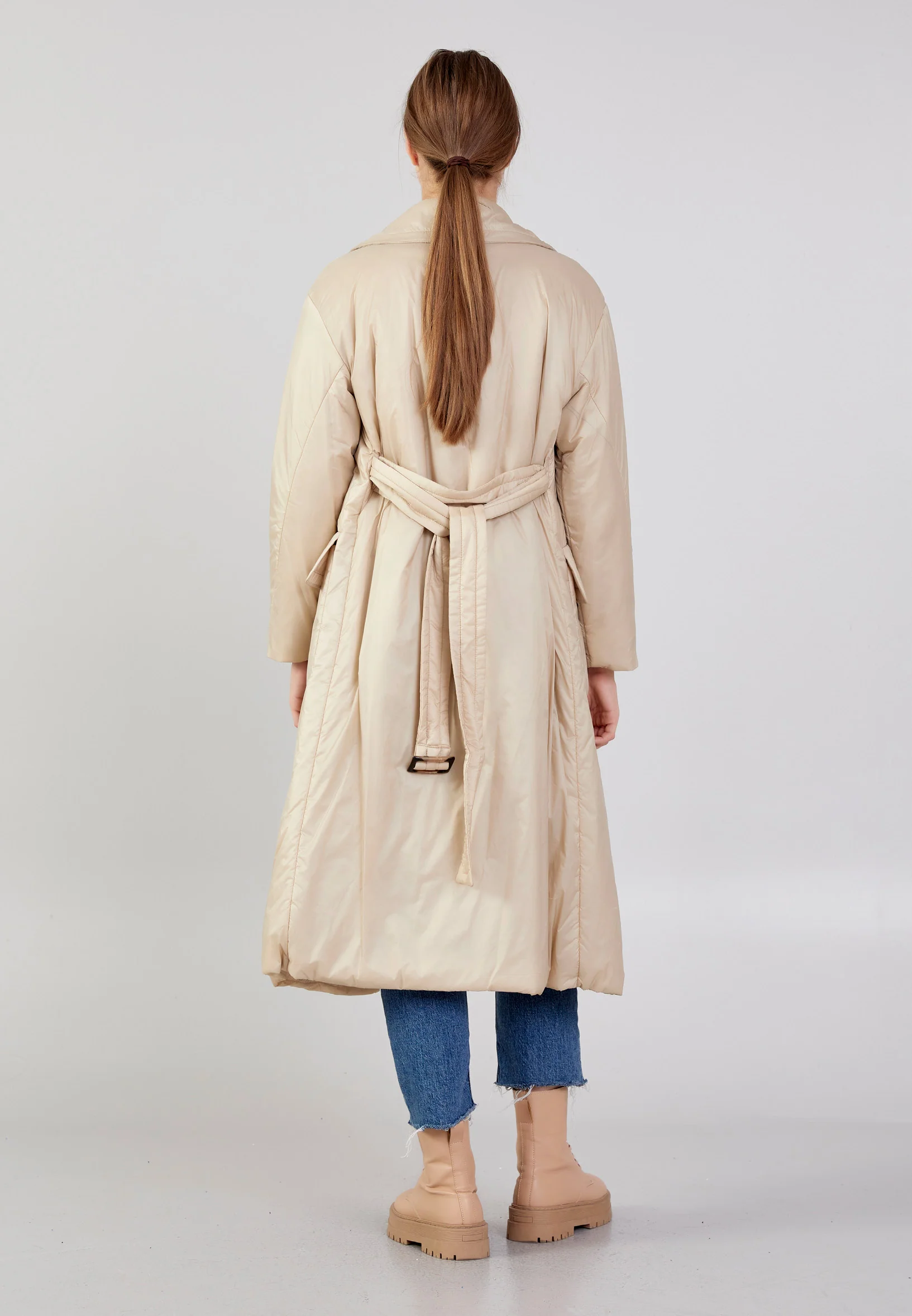 Polyester Solid Color Regular Coat mml0455 - Image 4