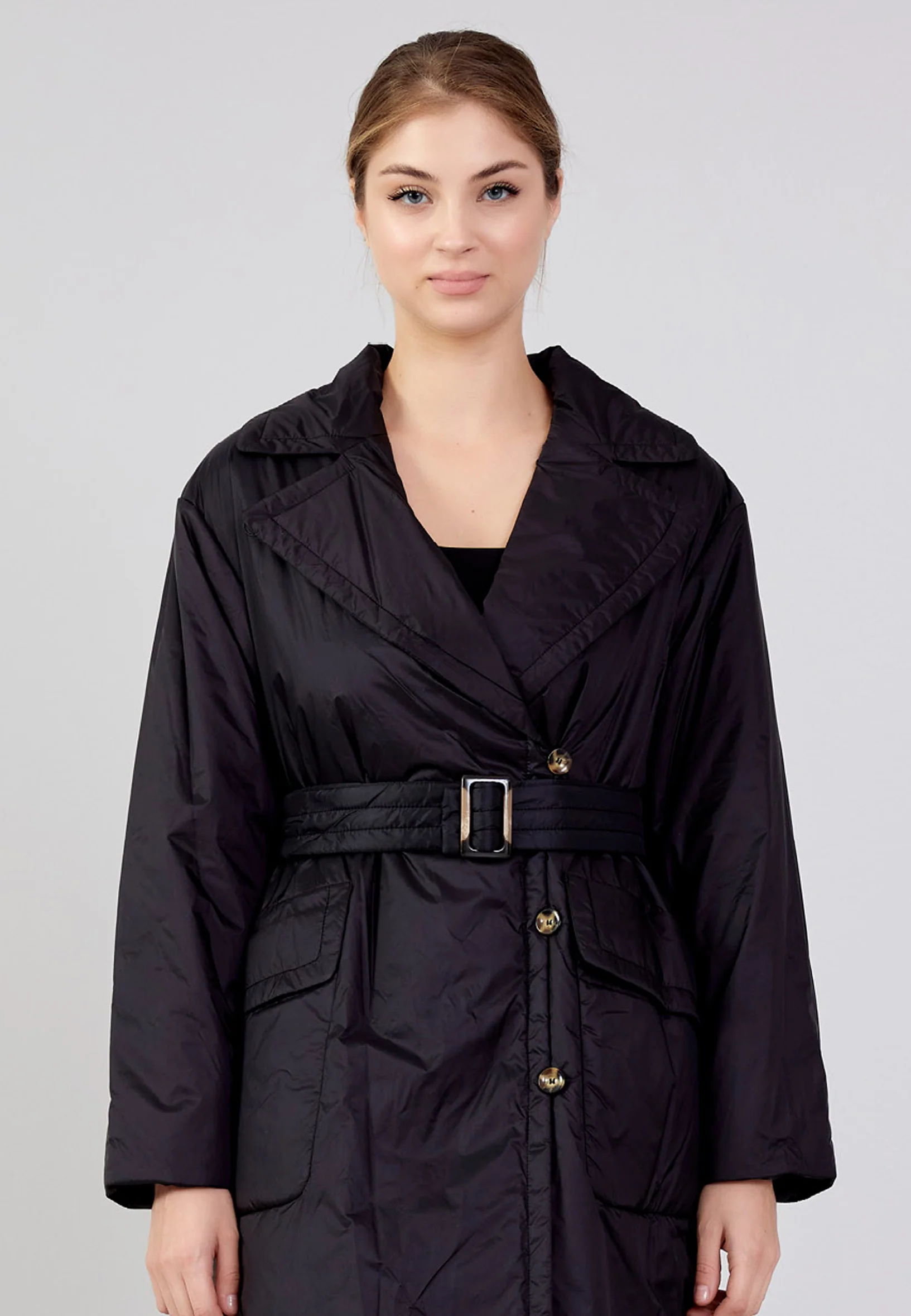 Polyester Solid Color Regular Coat mml0455 - Image 5