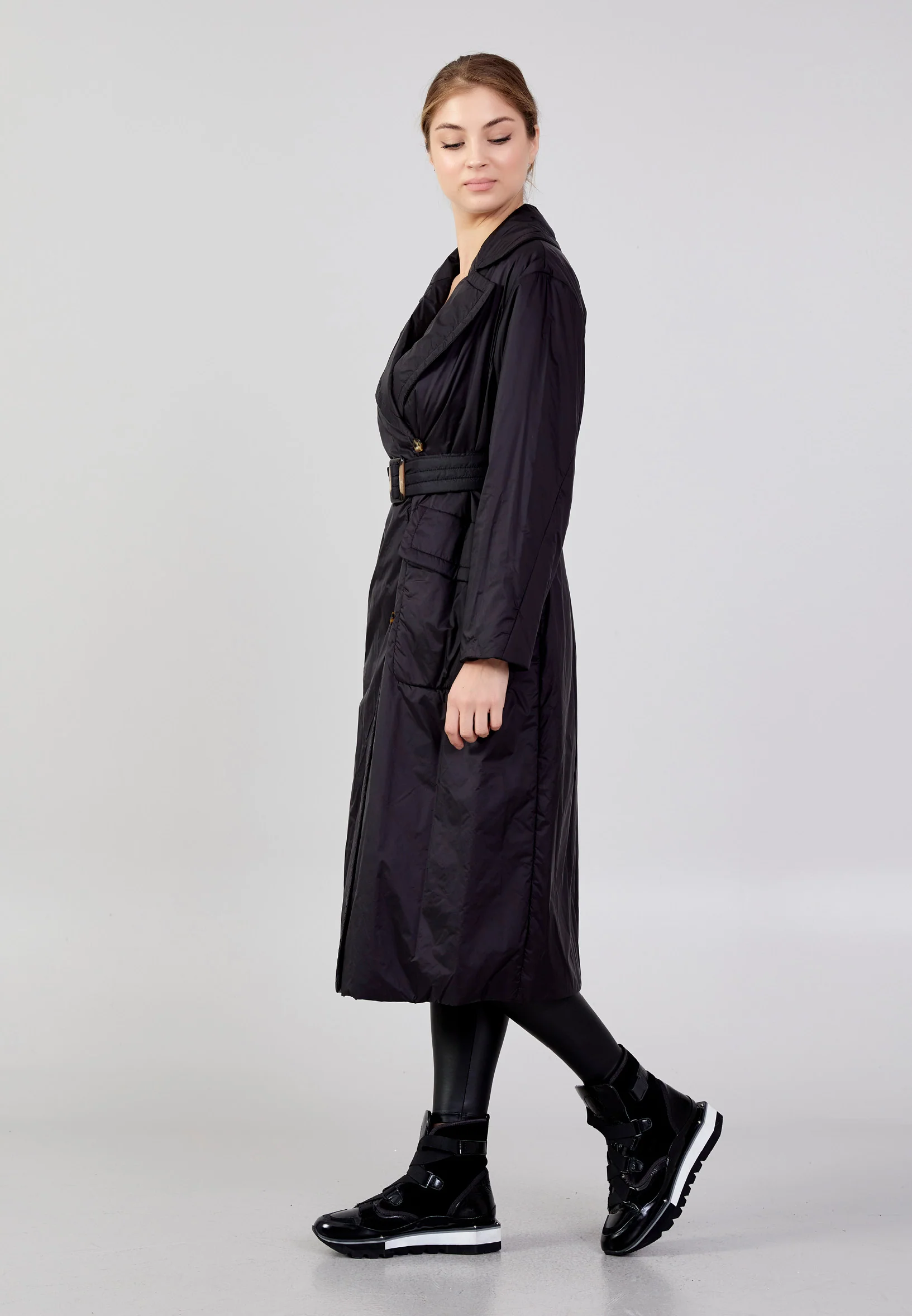 Polyester Solid Color Regular Coat mml0455 - Image 7
