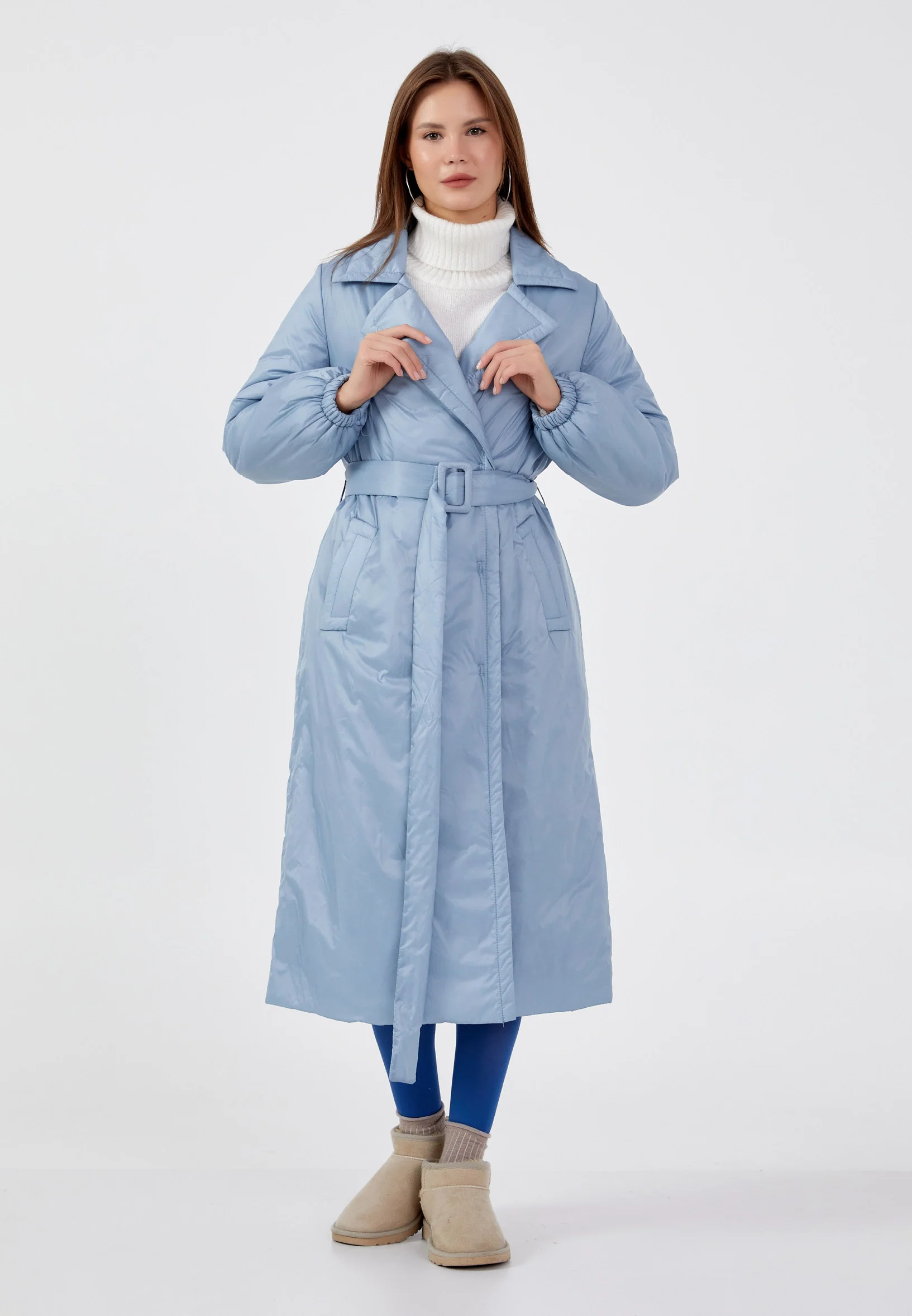 Polyester Solid Color Regular Coat mml0456 - Image 10