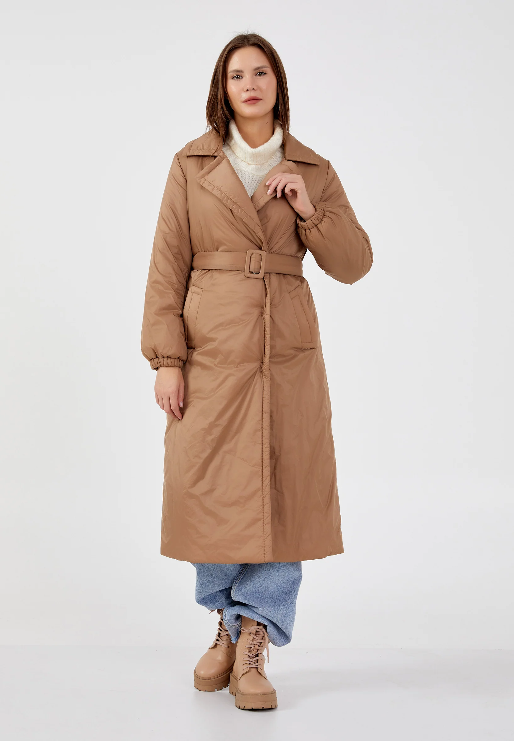 Polyester Solid Color Regular Coat mml0456 - Image 12