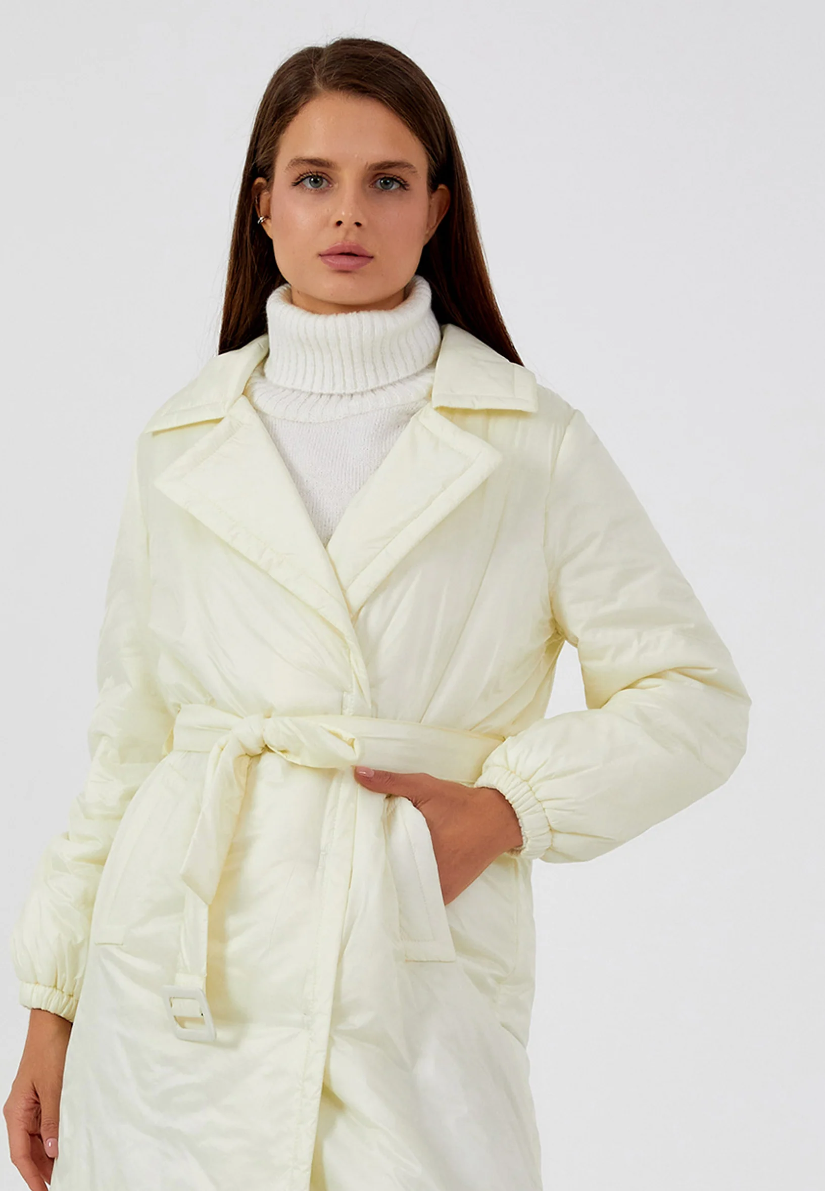 Polyester Solid Color Regular Coat mml0456 - Image 15