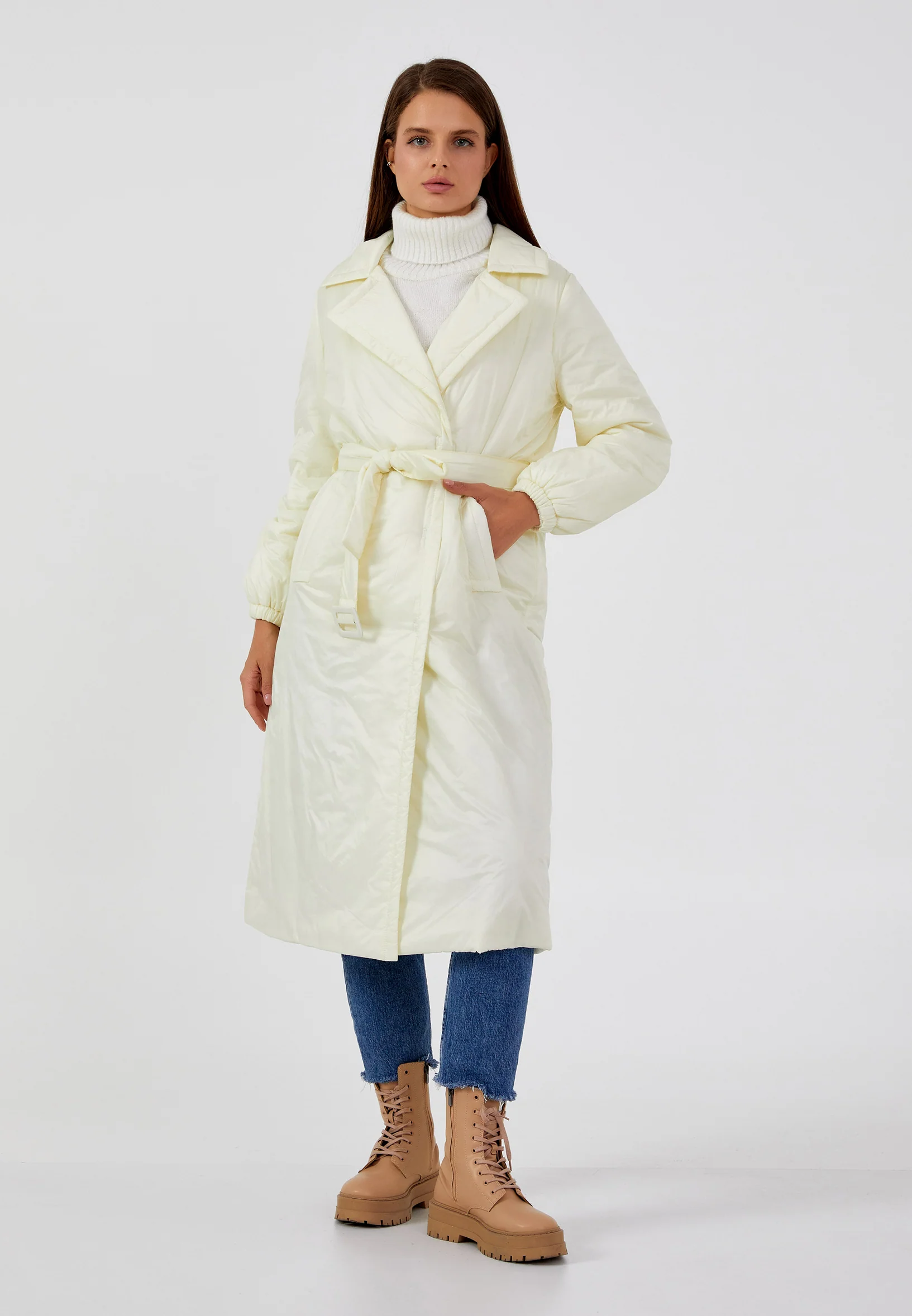 Polyester Solid Color Regular Coat mml0456 - Image 16