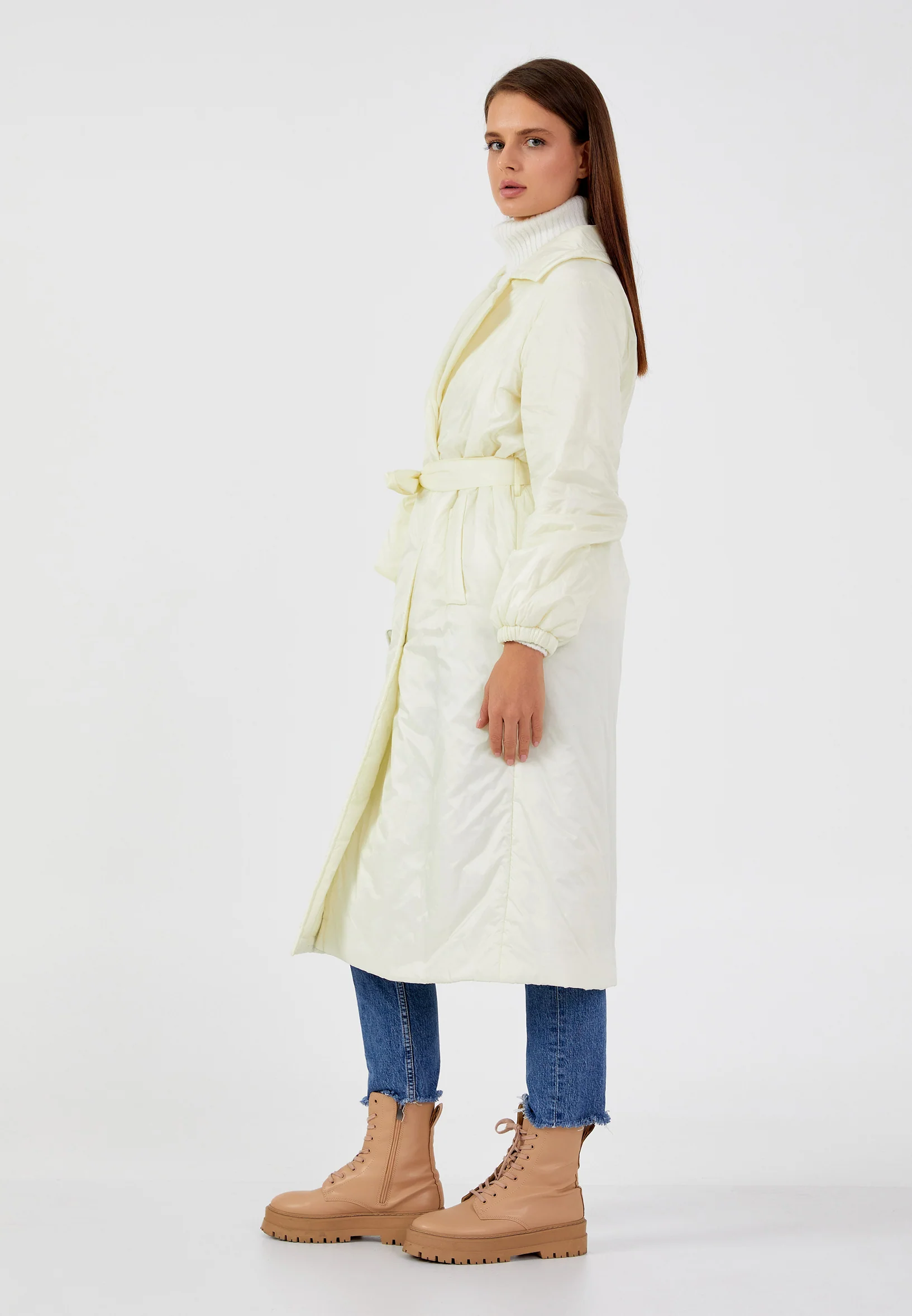Polyester Solid Color Regular Coat mml0456 - Image 17