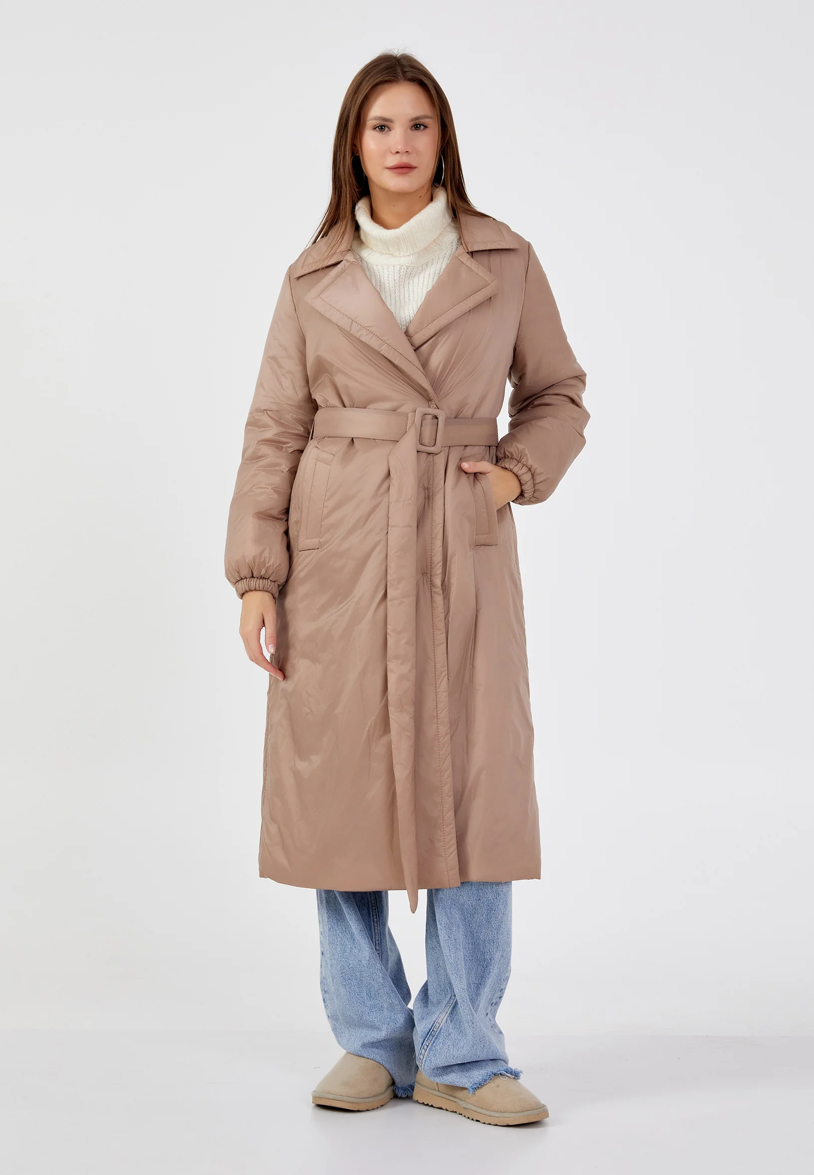 Polyester Solid Color Regular Coat mml0456 - Image 20