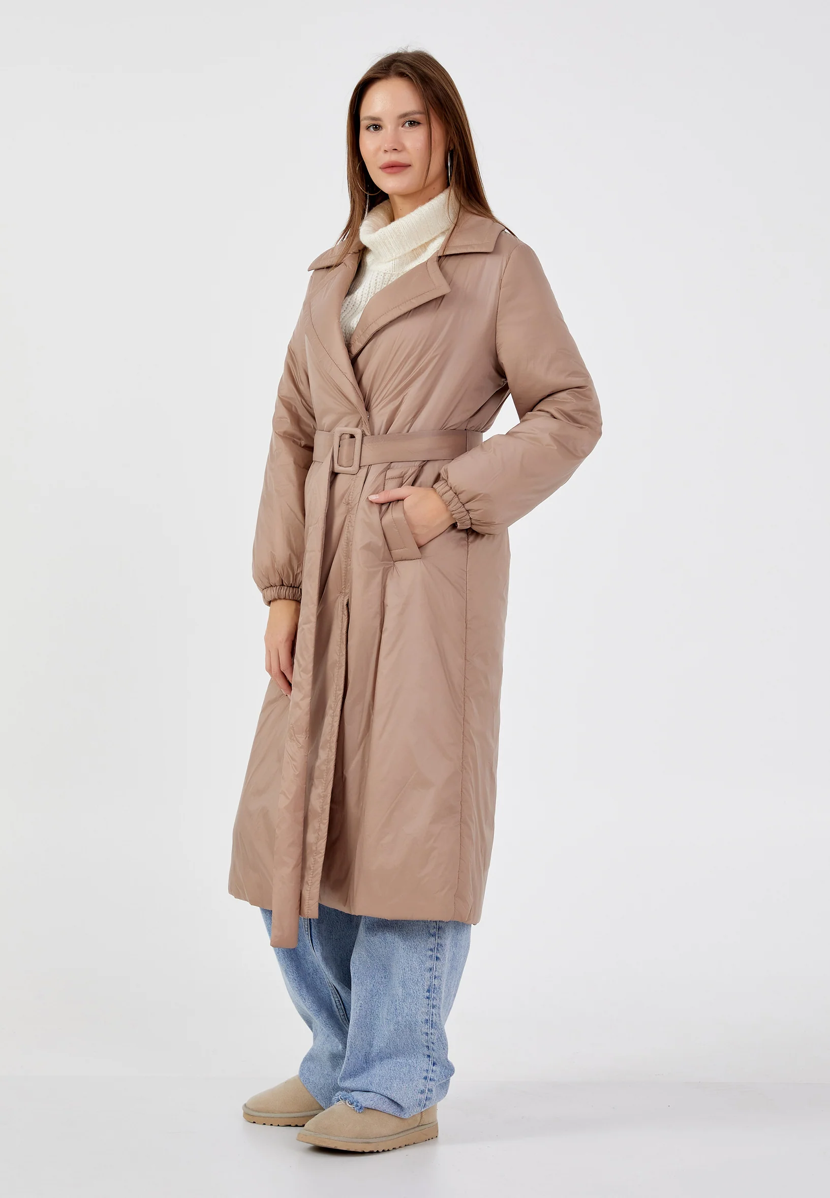 Polyester Solid Color Regular Coat mml0456 - Image 21