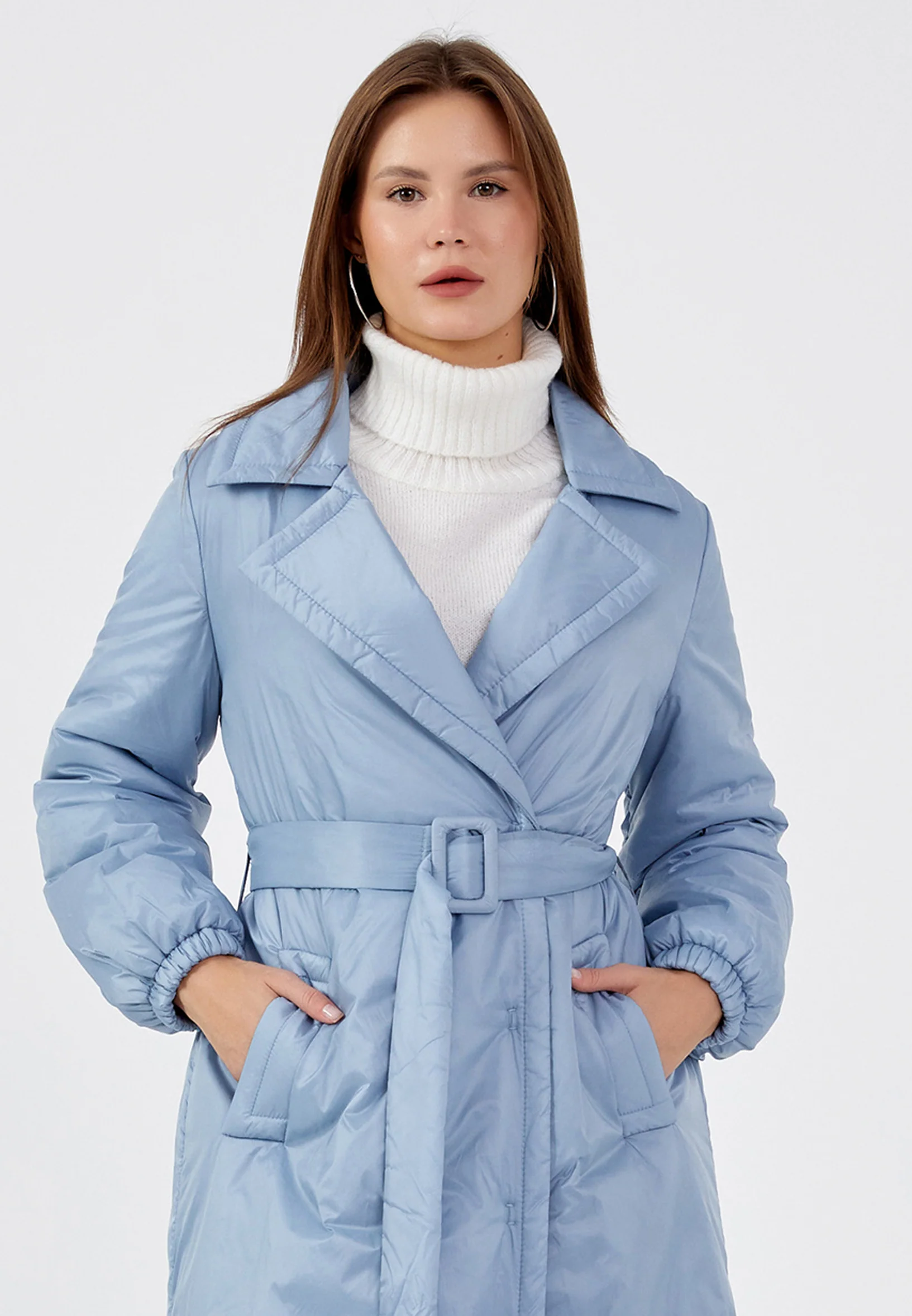 Polyester Solid Color Regular Coat mml0456 - Image 6