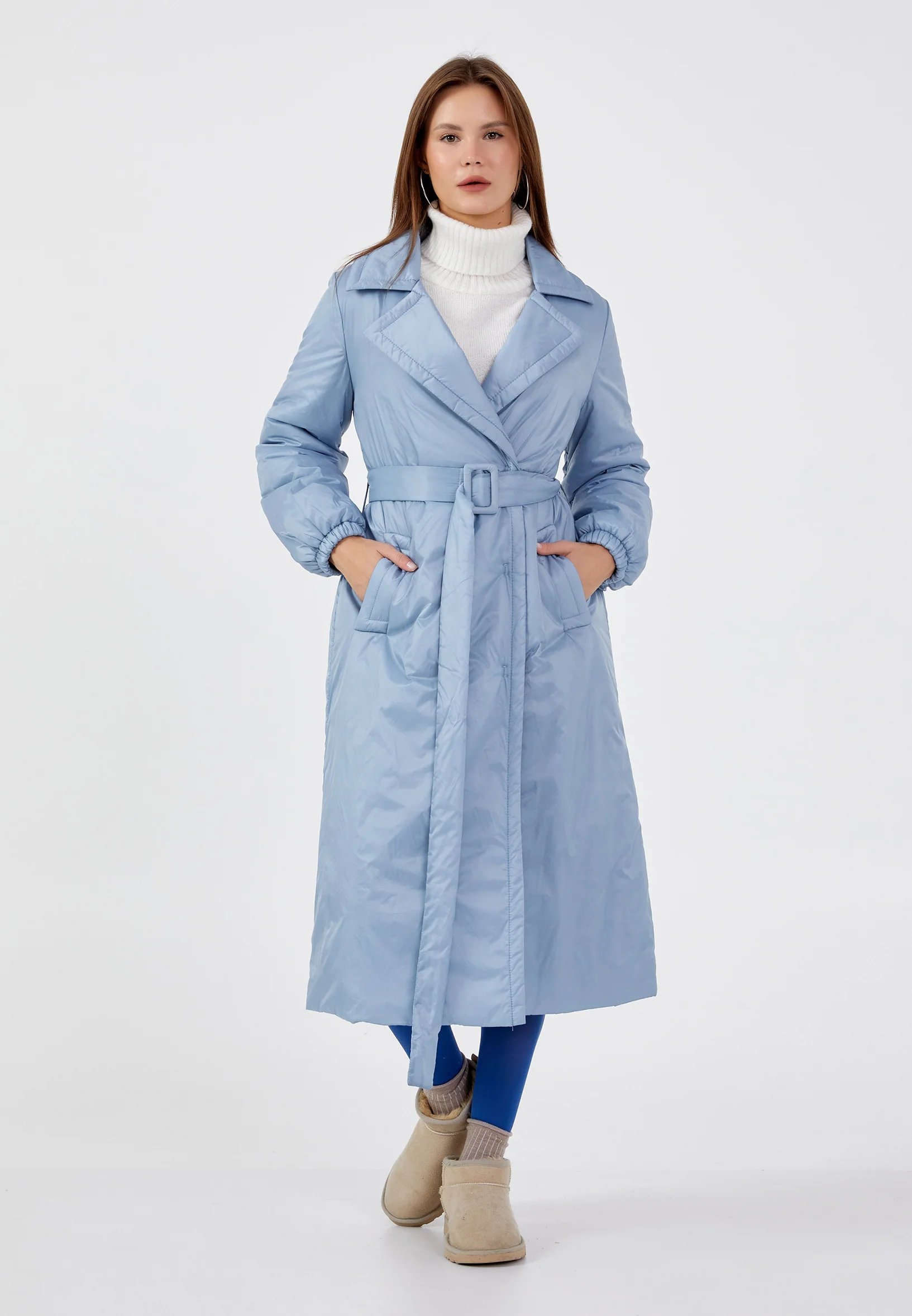 Polyester Solid Color Regular Coat mml0456 - Image 7