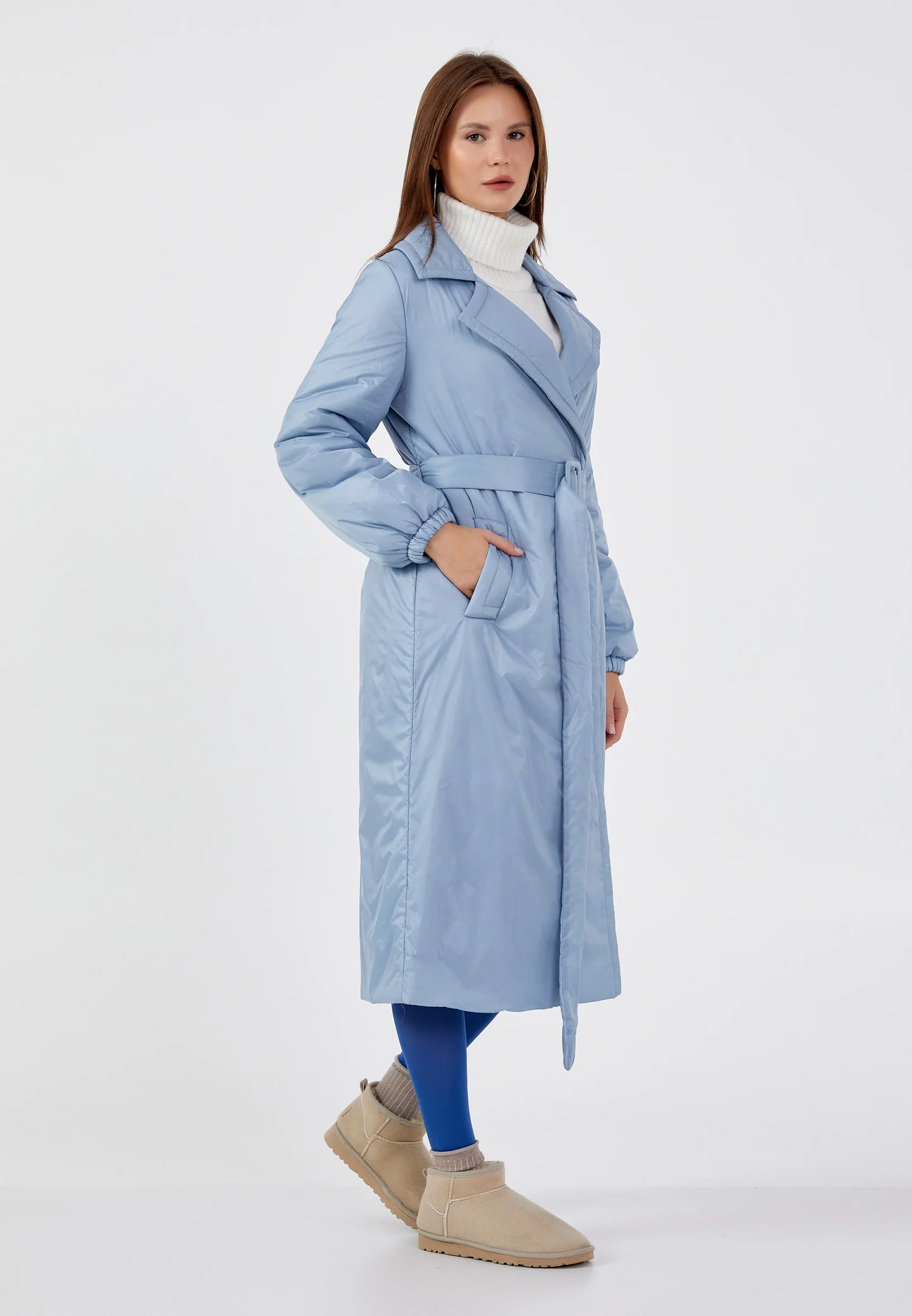 Polyester Solid Color Regular Coat mml0456 - Image 8