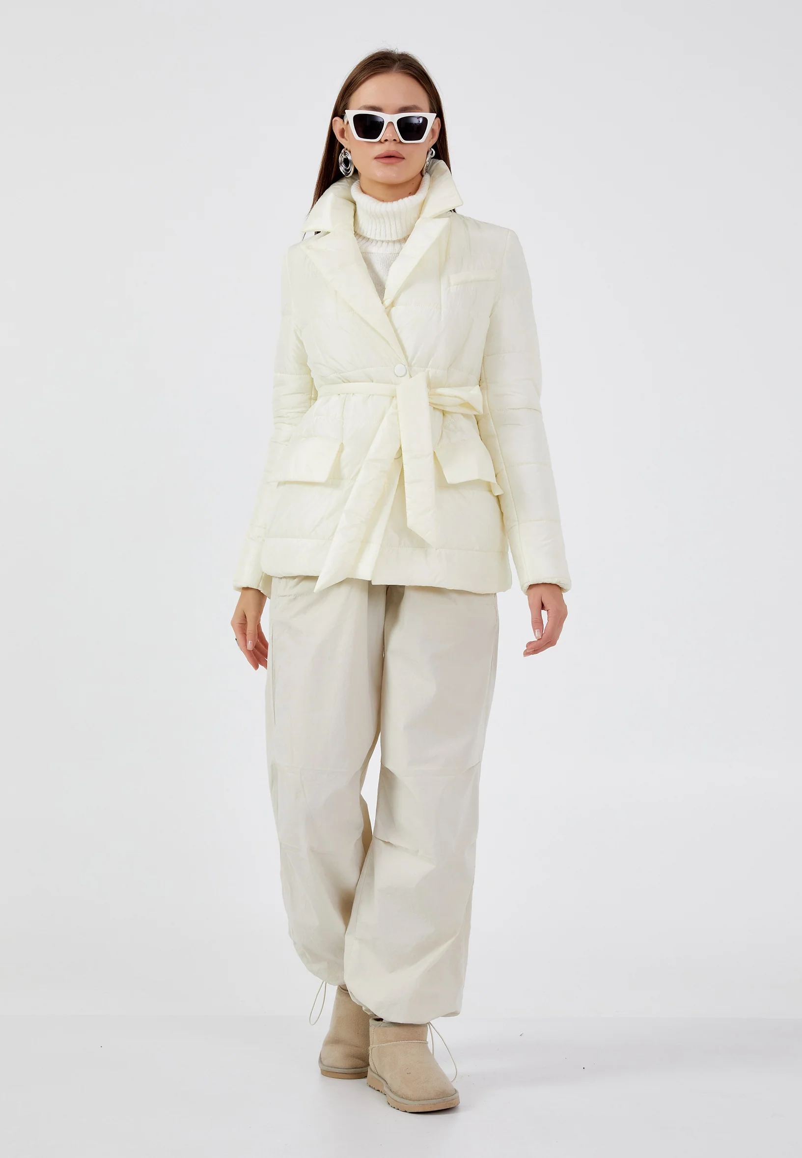 Polyester Solid Color Regular Coat mml0463 - Image 2