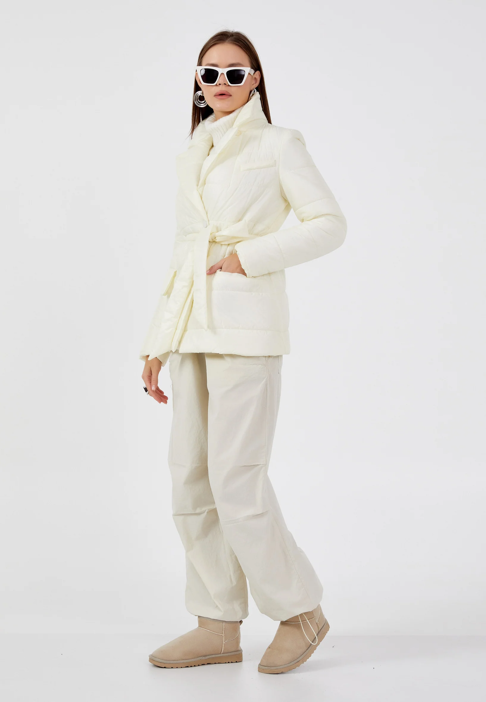 Polyester Solid Color Regular Coat mml0463 - Image 3