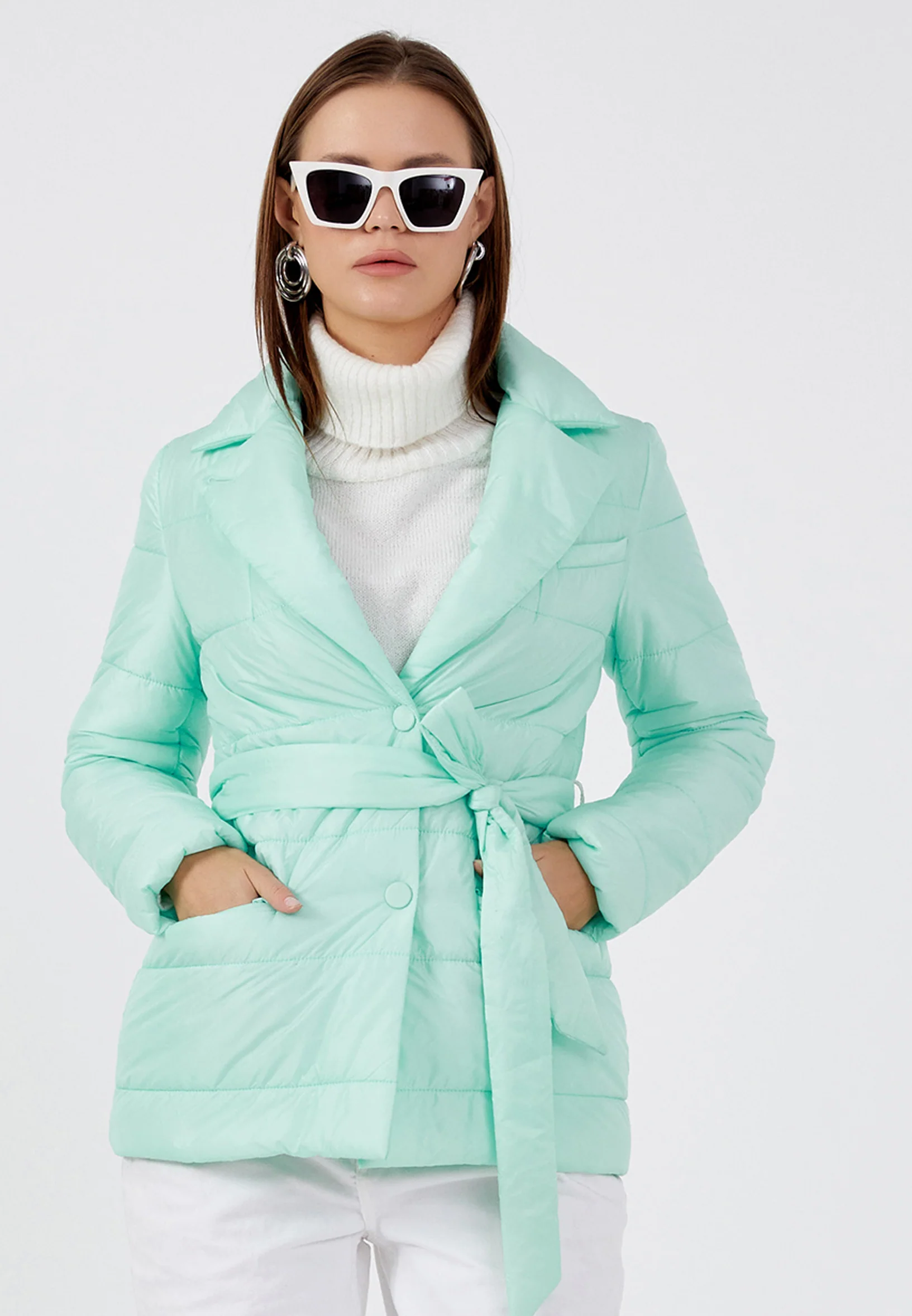 Polyester Solid Color Regular Coat mml0463 - Image 5