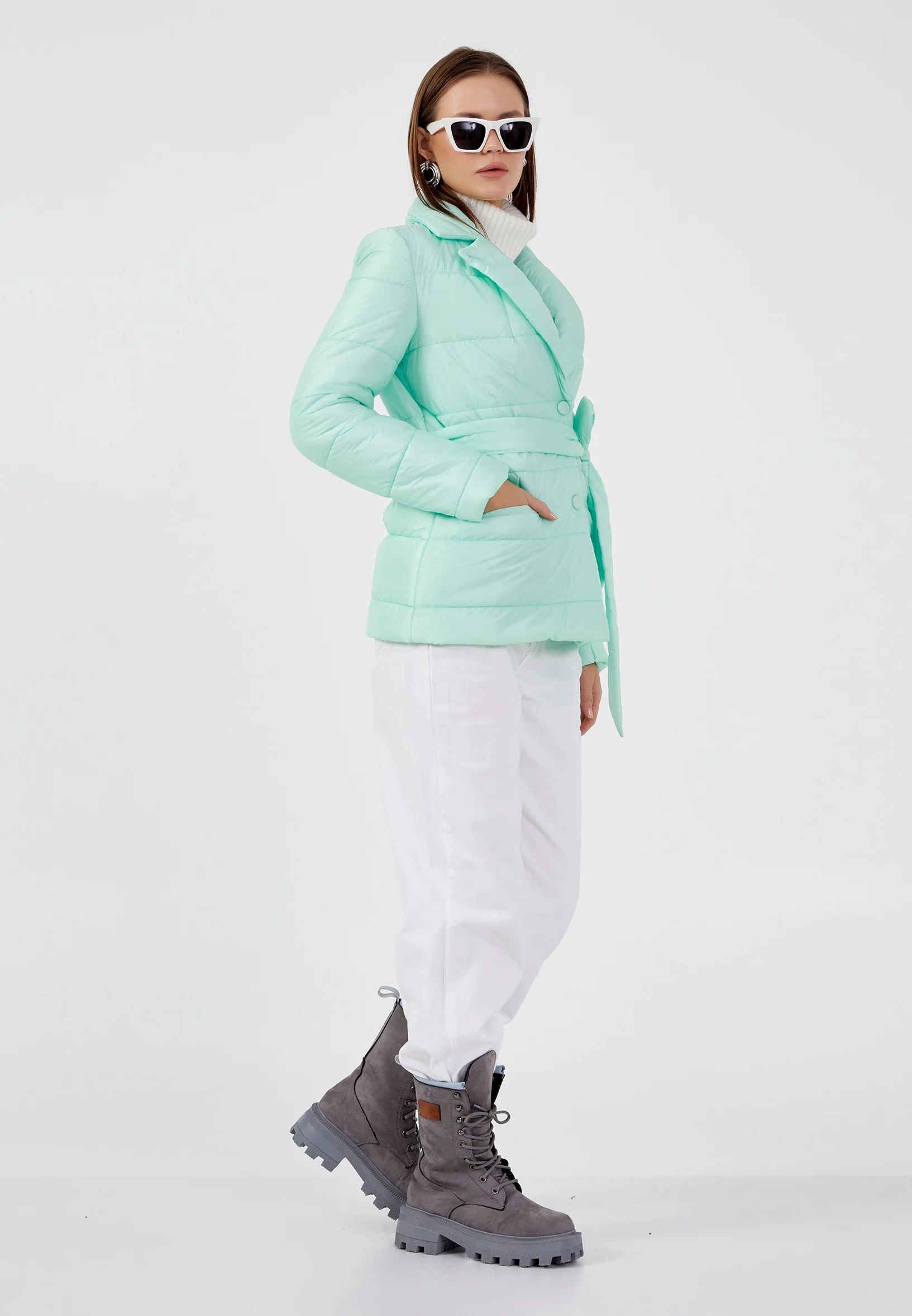 Polyester Solid Color Regular Coat mml0463 - Image 7