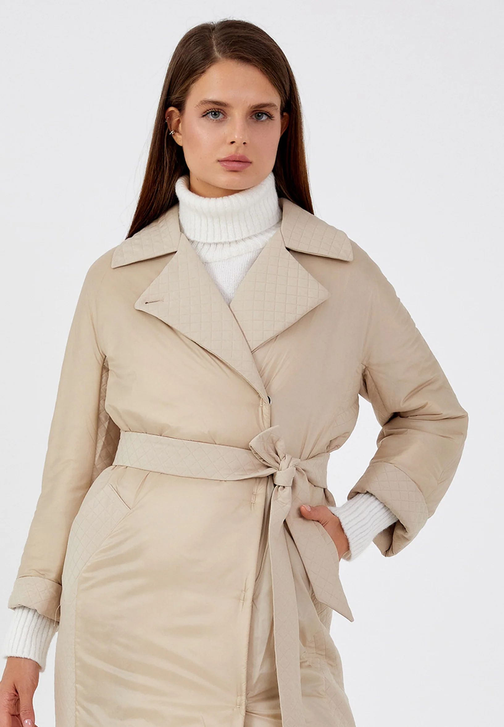 Polyester Solid Color Regular Coat mml0472