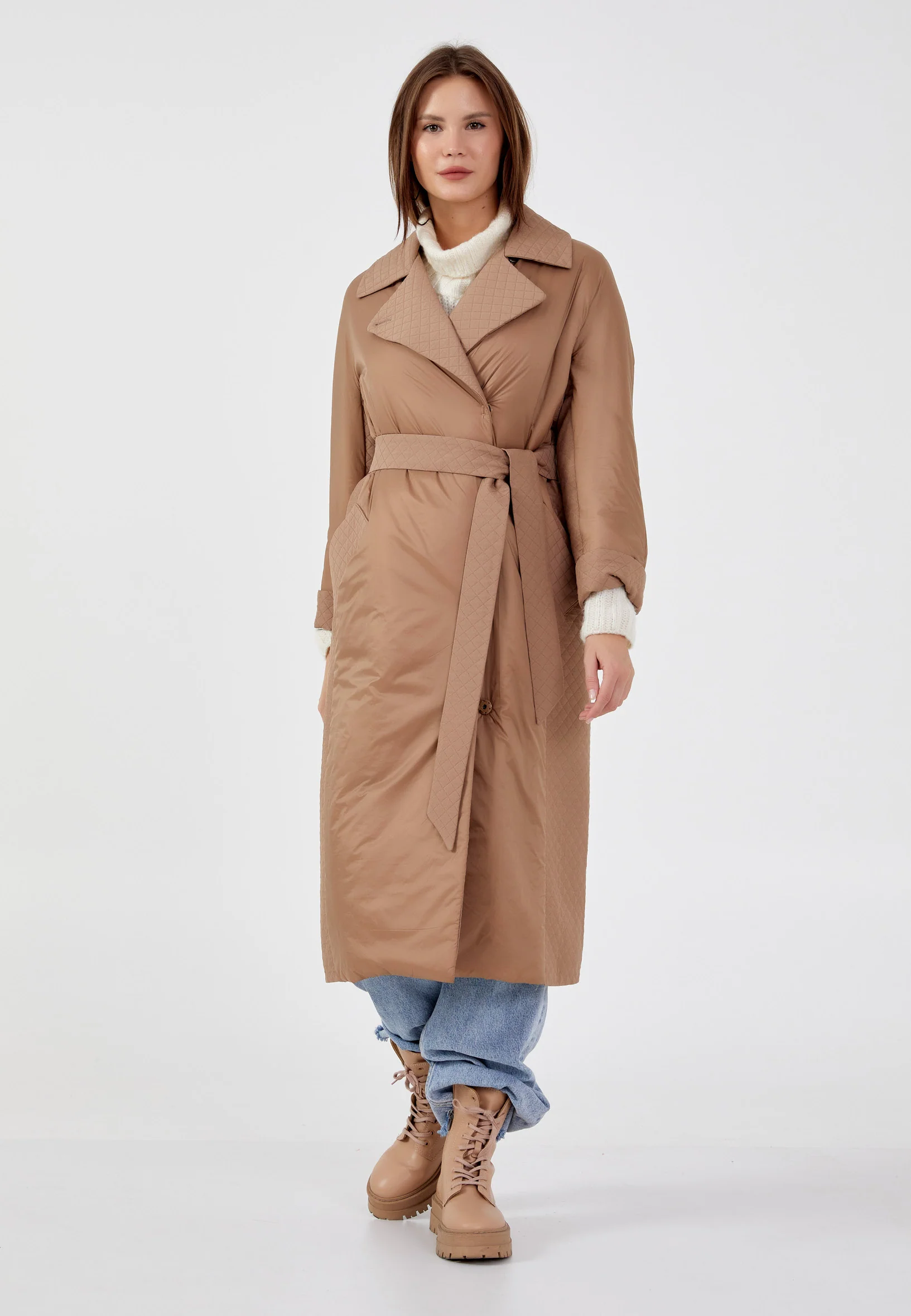 Polyester Solid Color Regular Coat mml0472 - Image 10