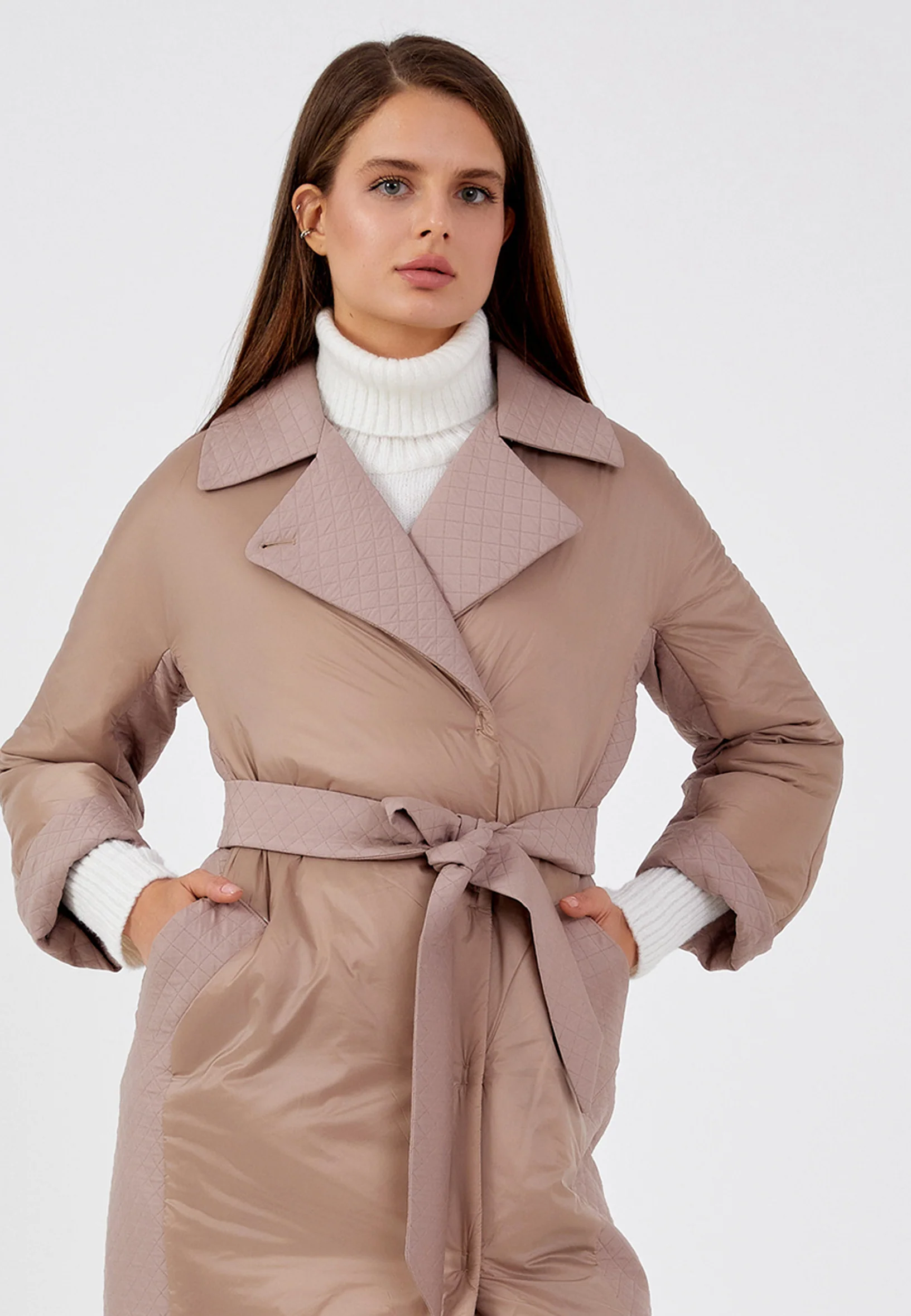 Polyester Solid Color Regular Coat mml0472 - Image 18