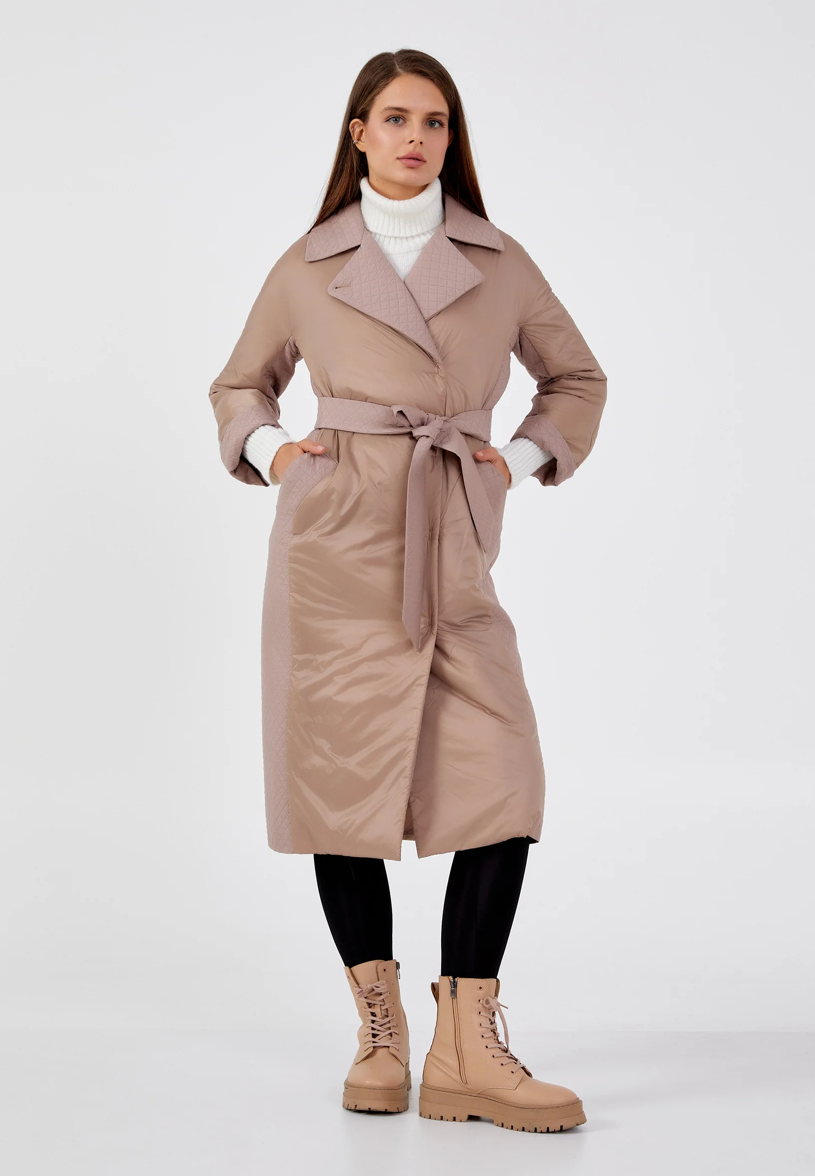 Polyester Solid Color Regular Coat mml0472 - Image 19