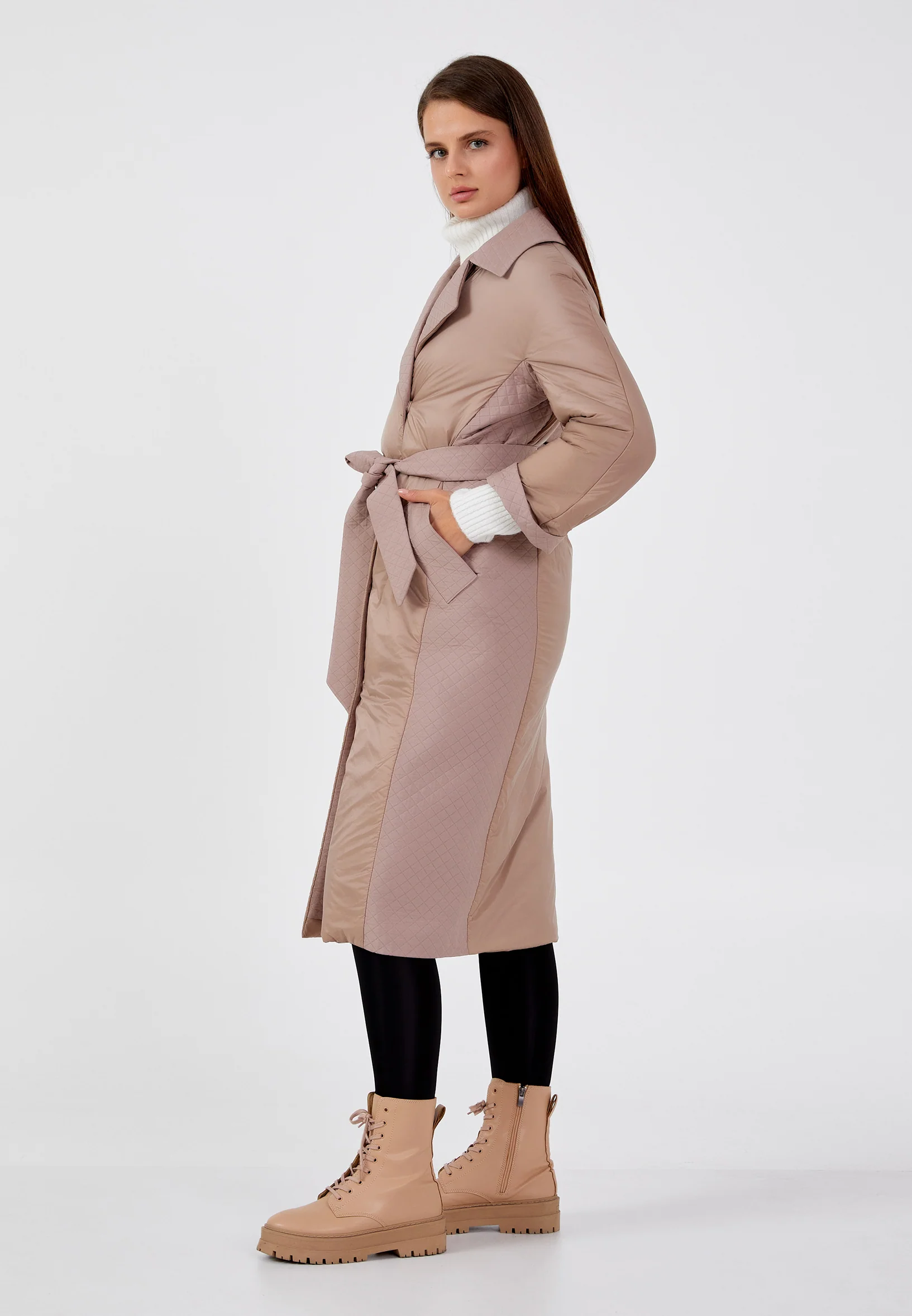 Polyester Solid Color Regular Coat mml0472 - Image 20