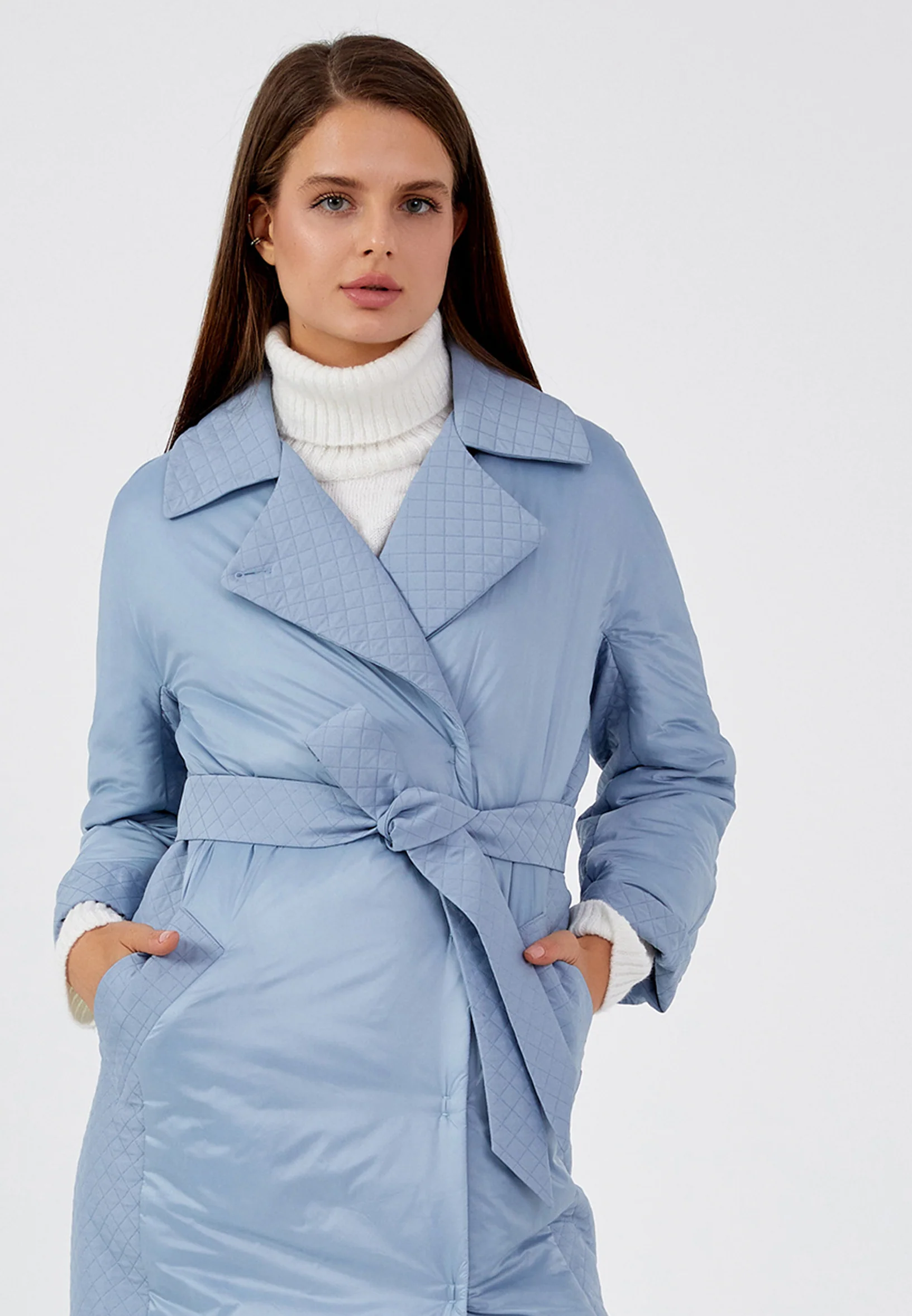 Polyester Solid Color Regular Coat mml0472 - Image 5