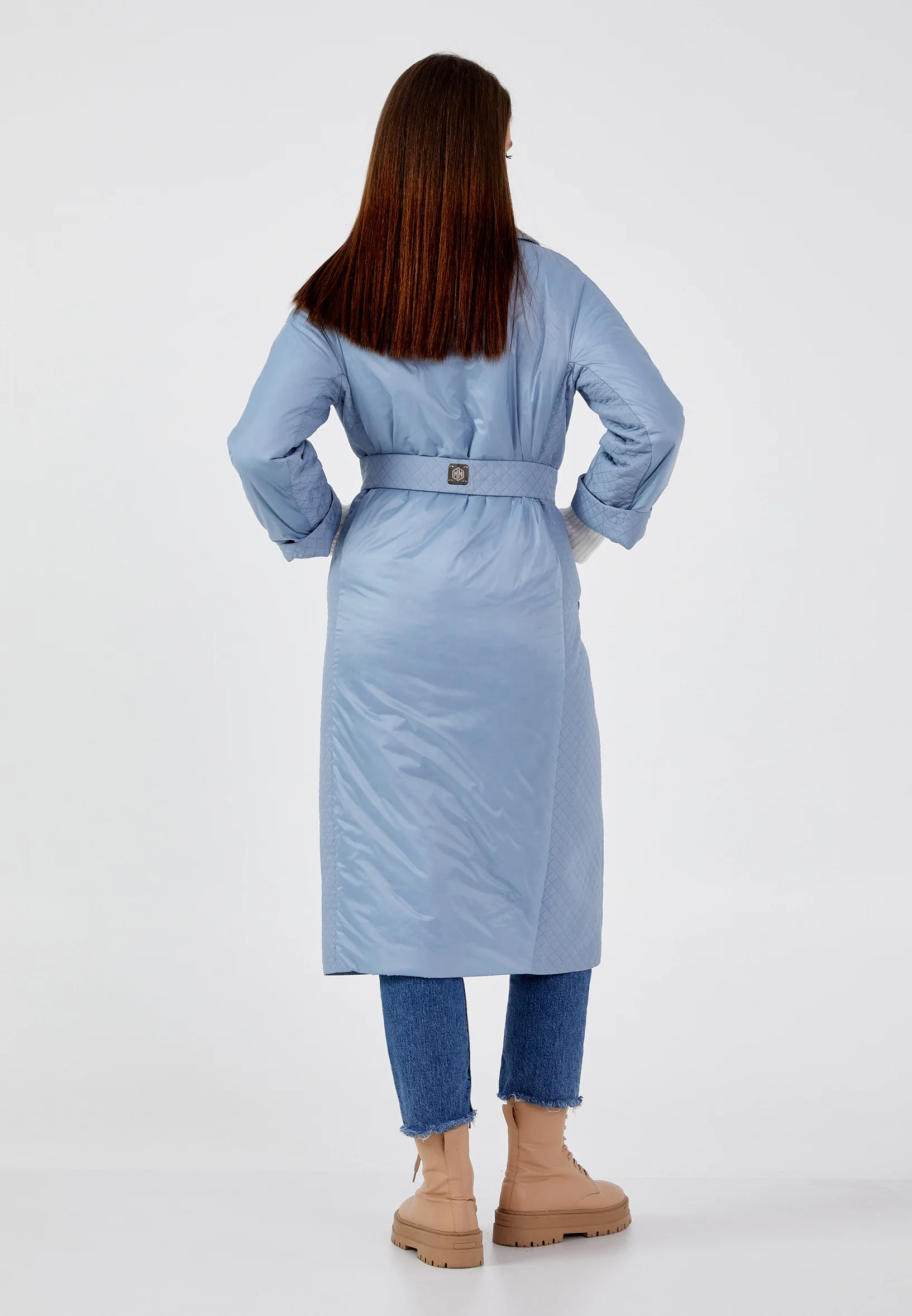 Polyester Solid Color Regular Coat mml0472 - Image 8