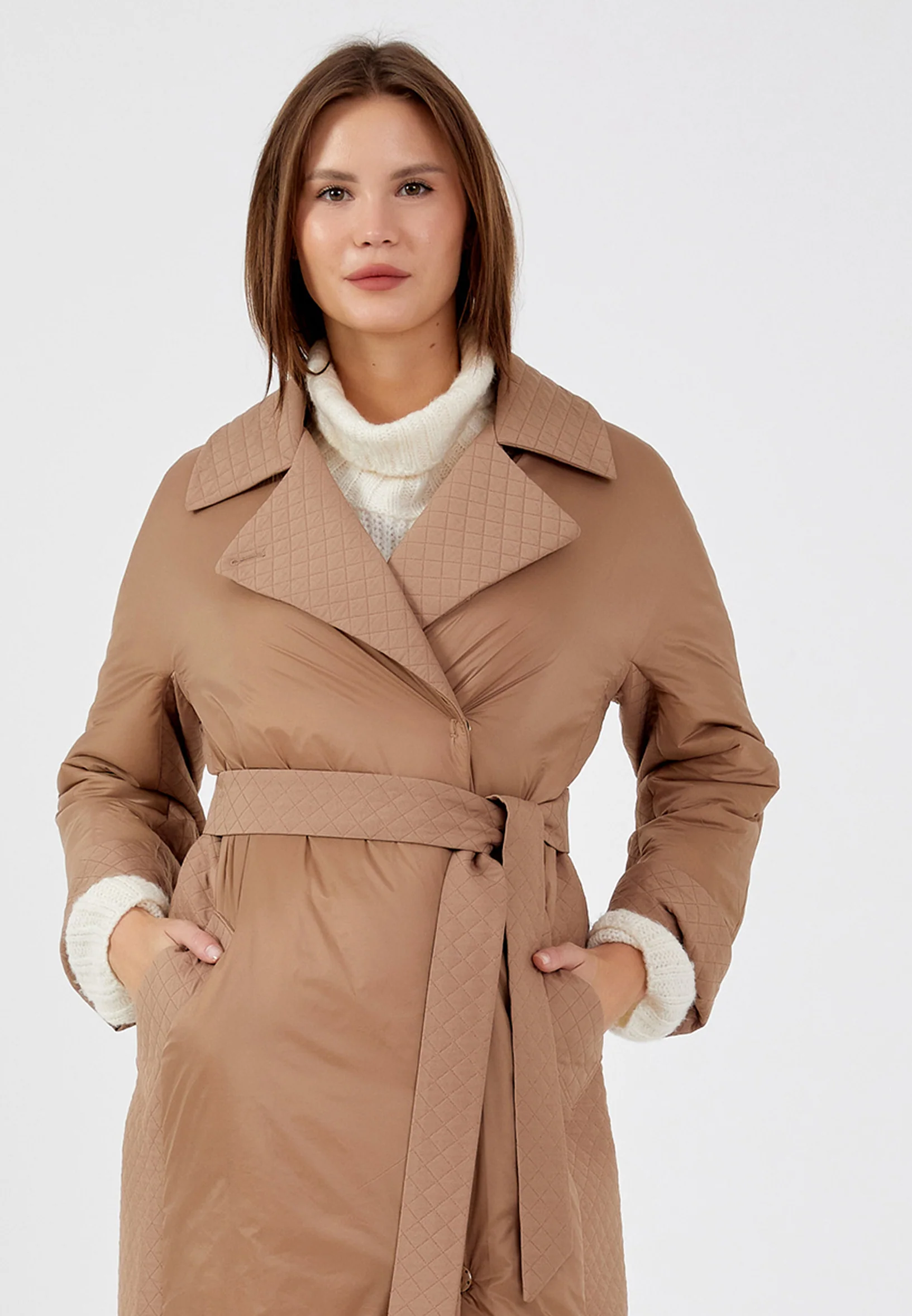 Polyester Solid Color Regular Coat mml0472 - Image 9