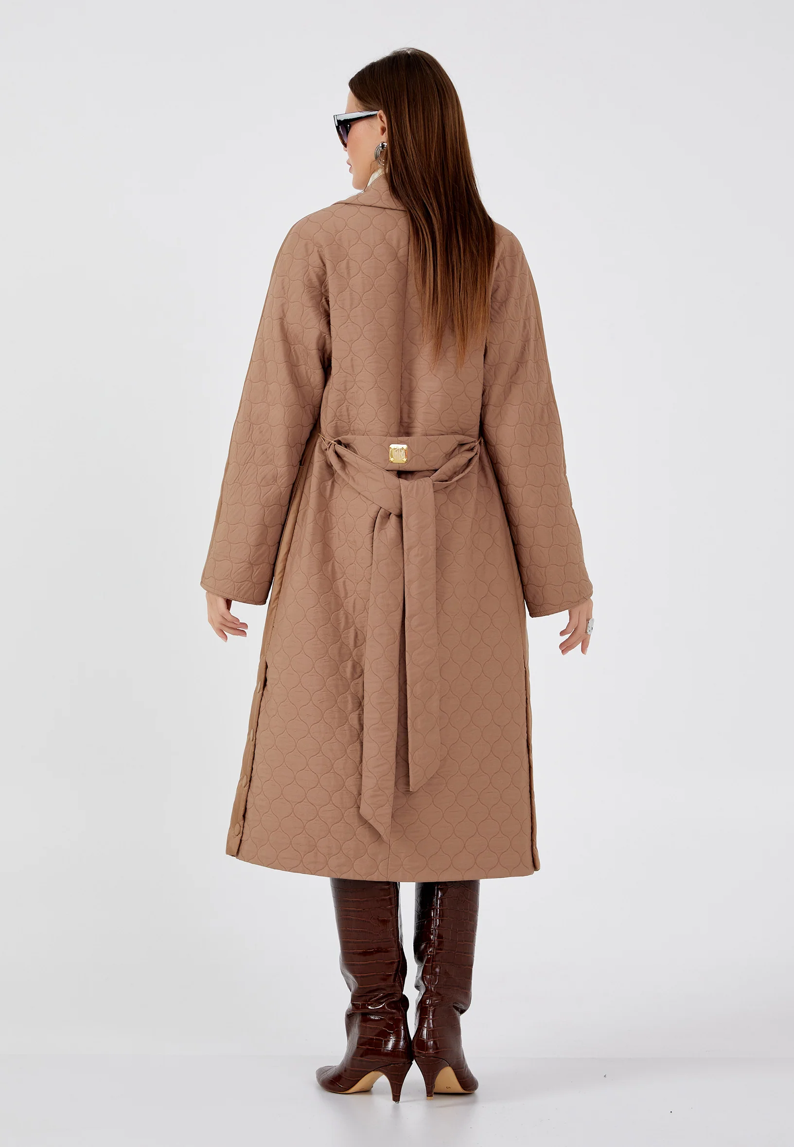 Polyester Solid Color Regular Coat mml0476 - Image 13