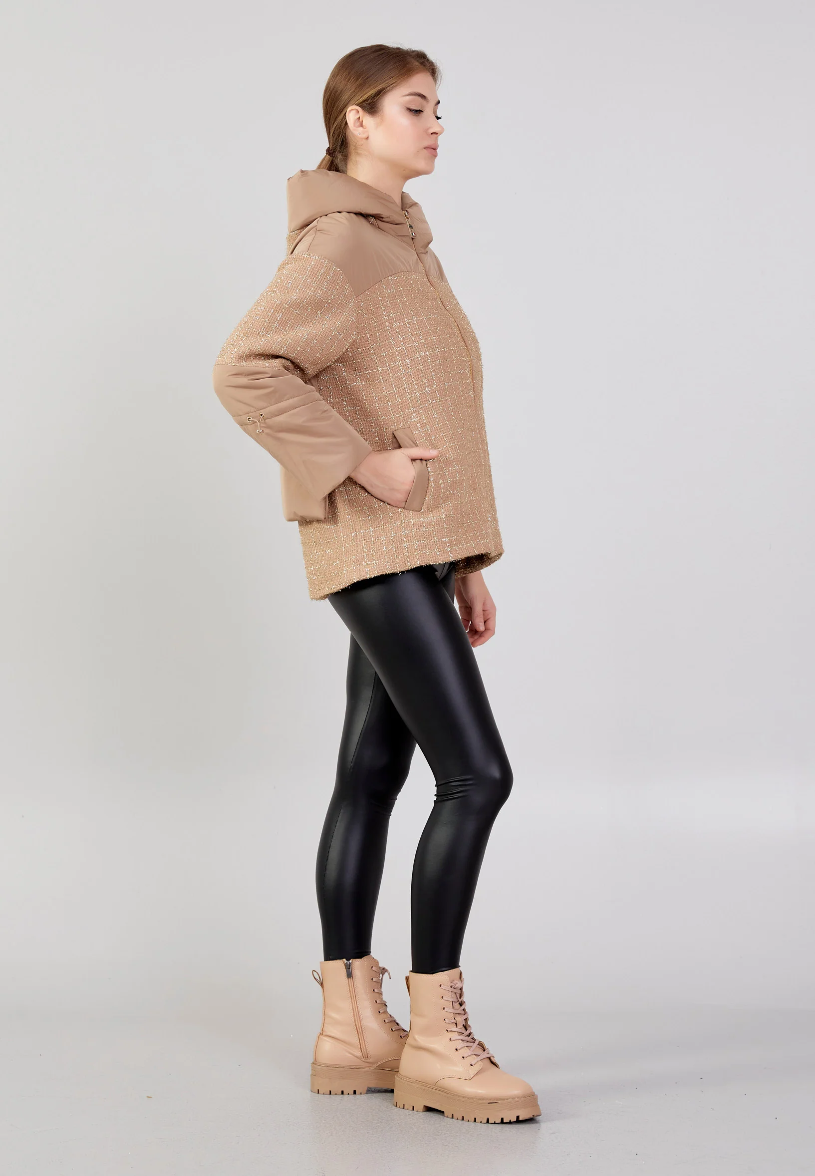Polyester Solid Color Regular Coat mml0522 - Image 3